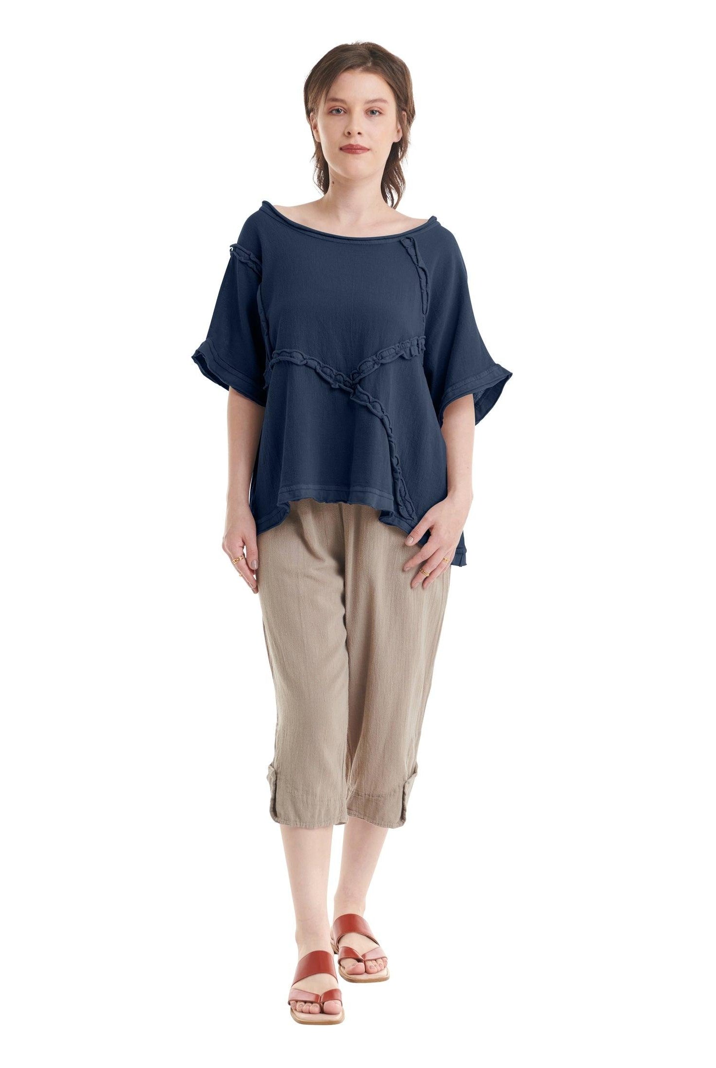 Chappy Cotton Gauze Blouse-Oh My Gauze