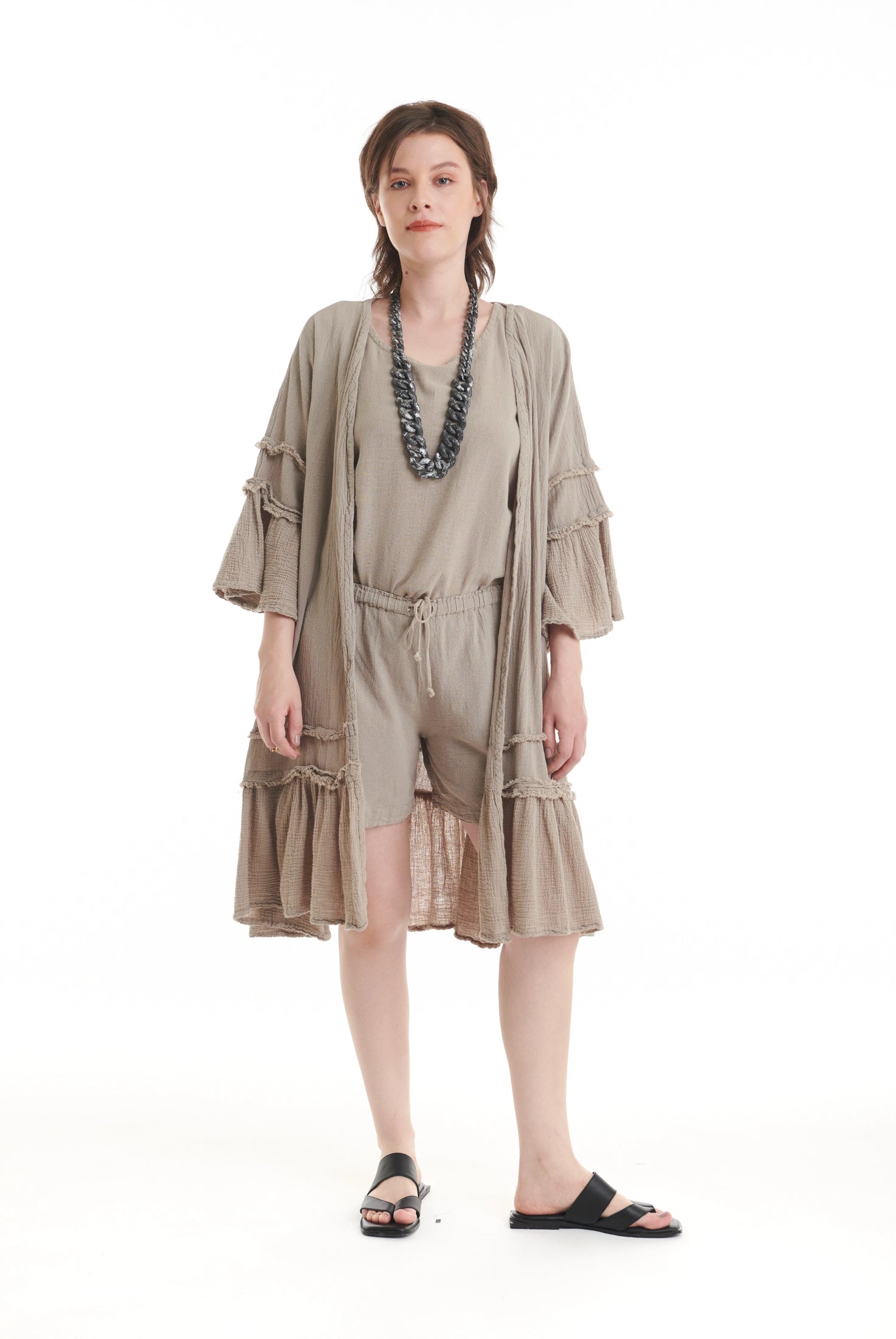 Chic Cotton Gauze Jacket - New-Oh My Gauze