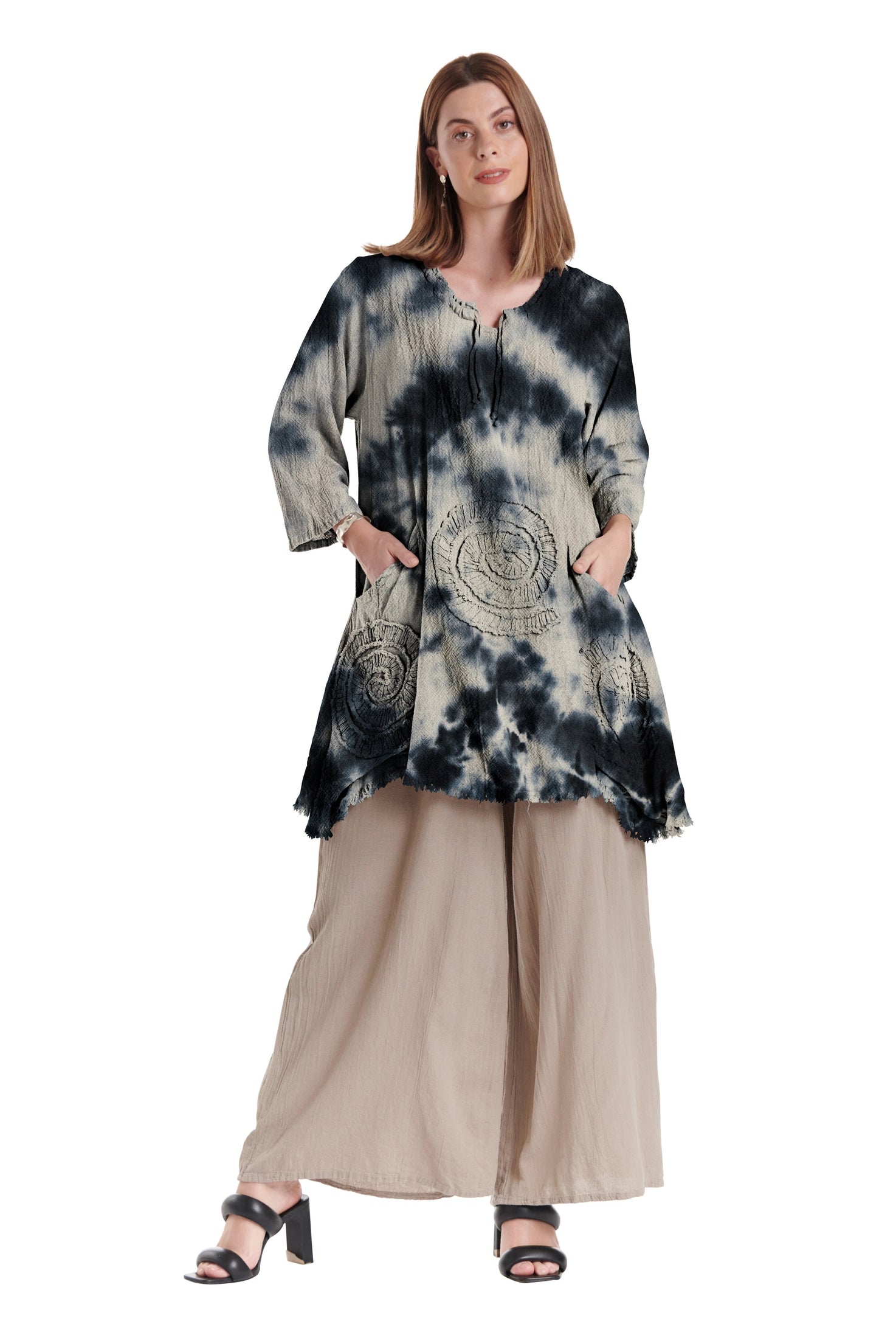 Circle Cotton Gauze Blouse-Oh My Gauze