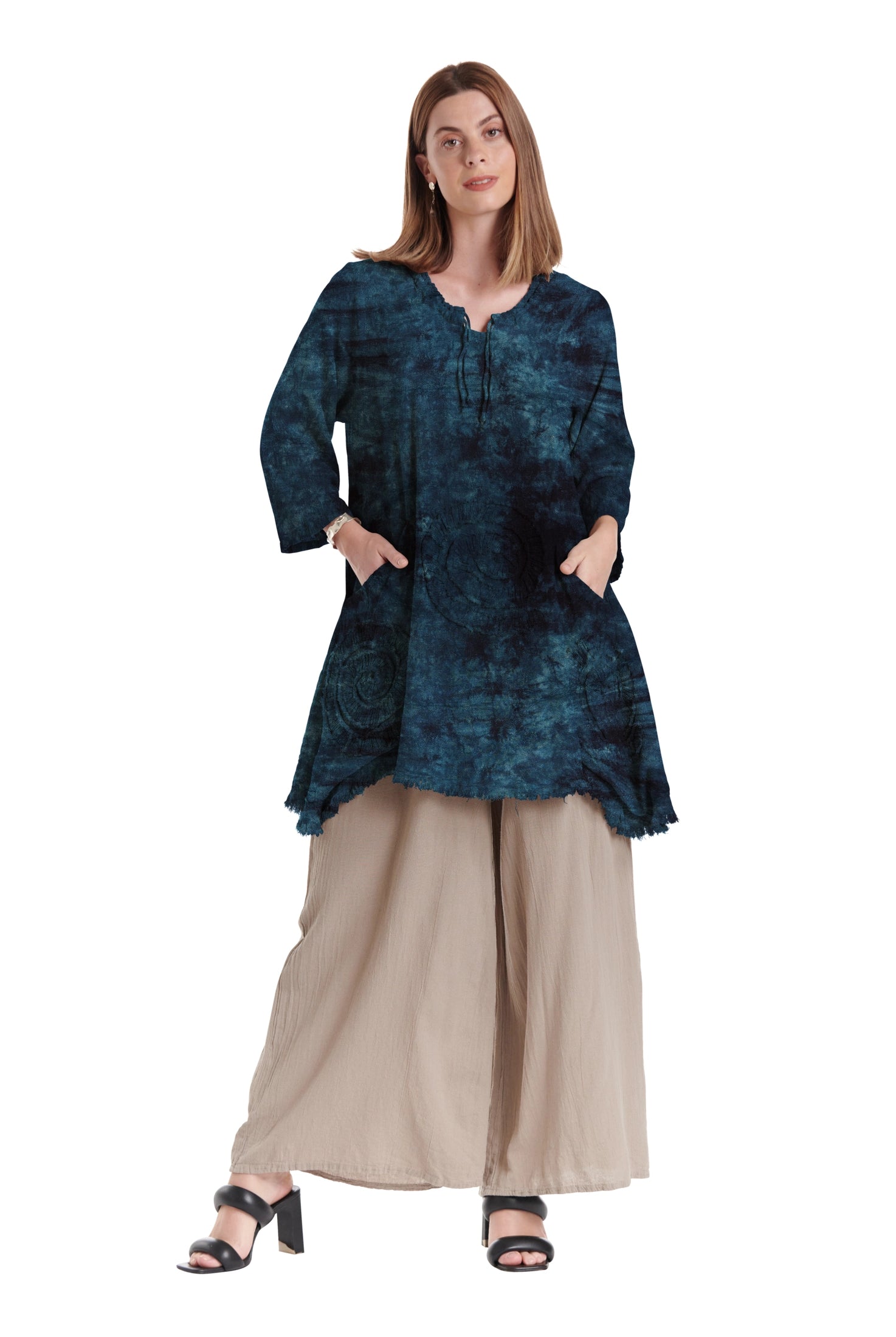 Circle Cotton Gauze Blouse-Oh My Gauze