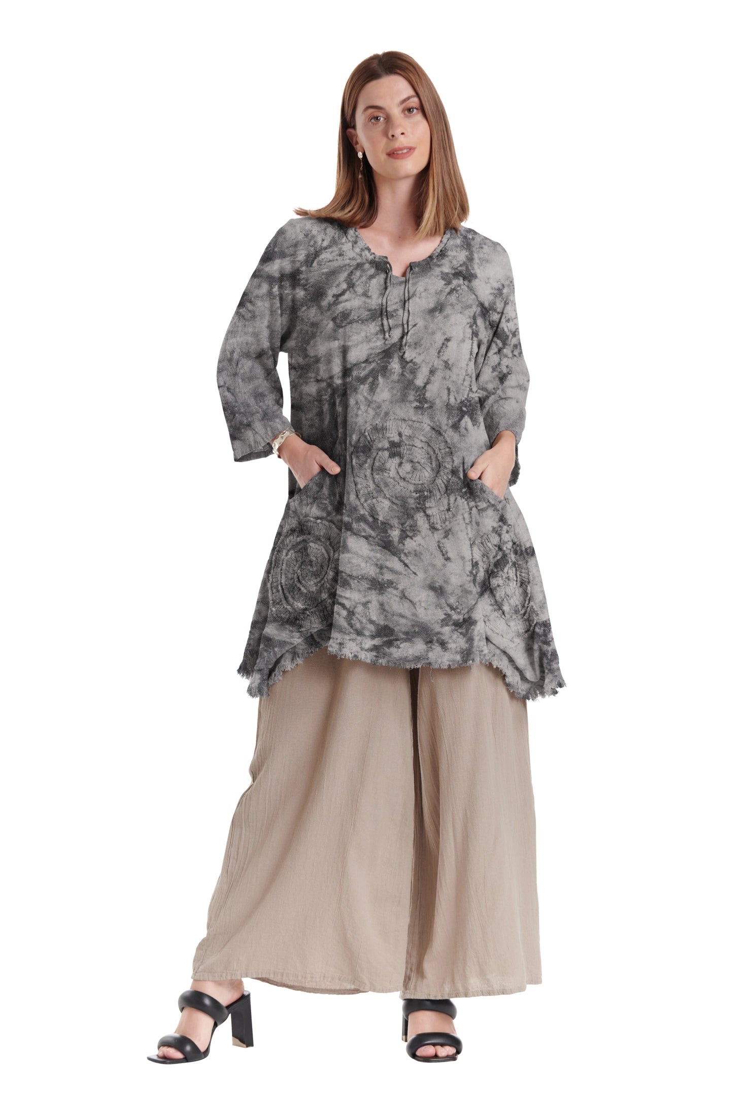 Circle Cotton Gauze Blouse-Oh My Gauze