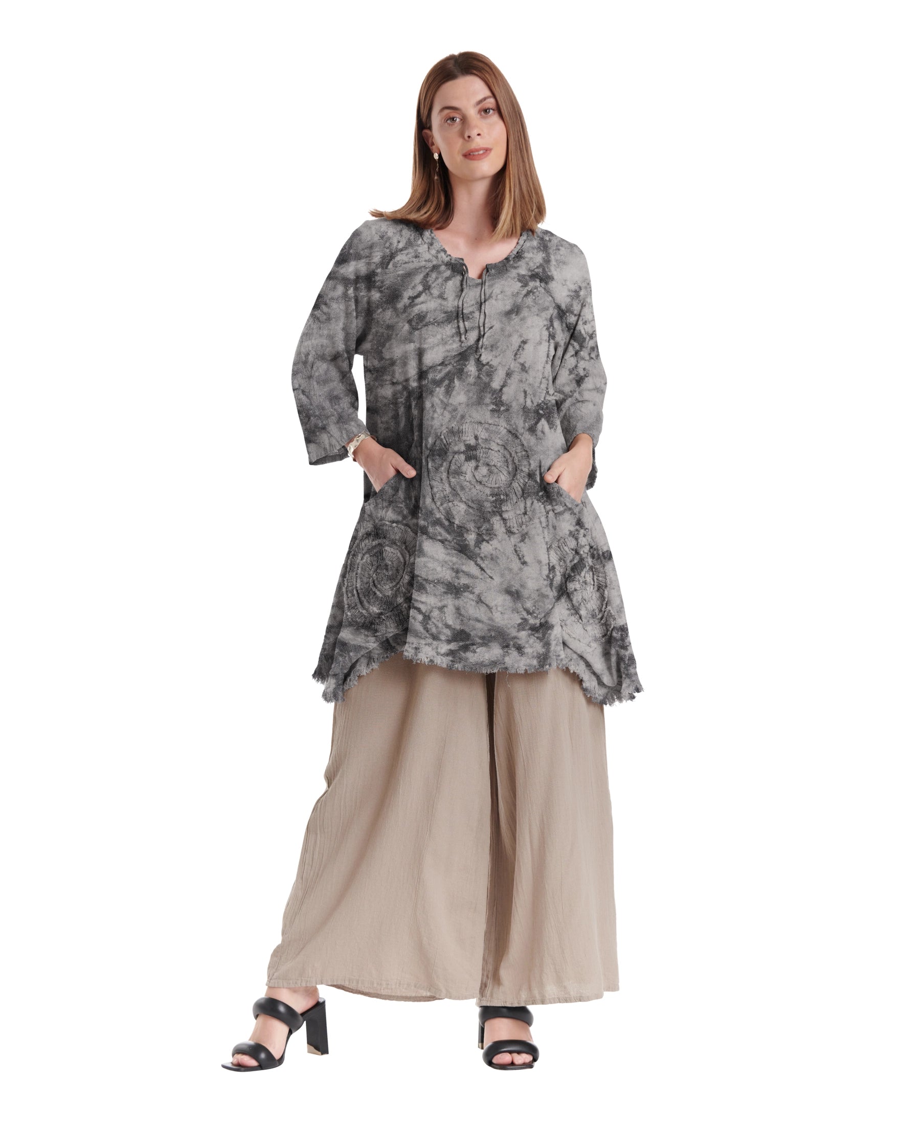 Circle Cotton Gauze Blouse-Oh My Gauze