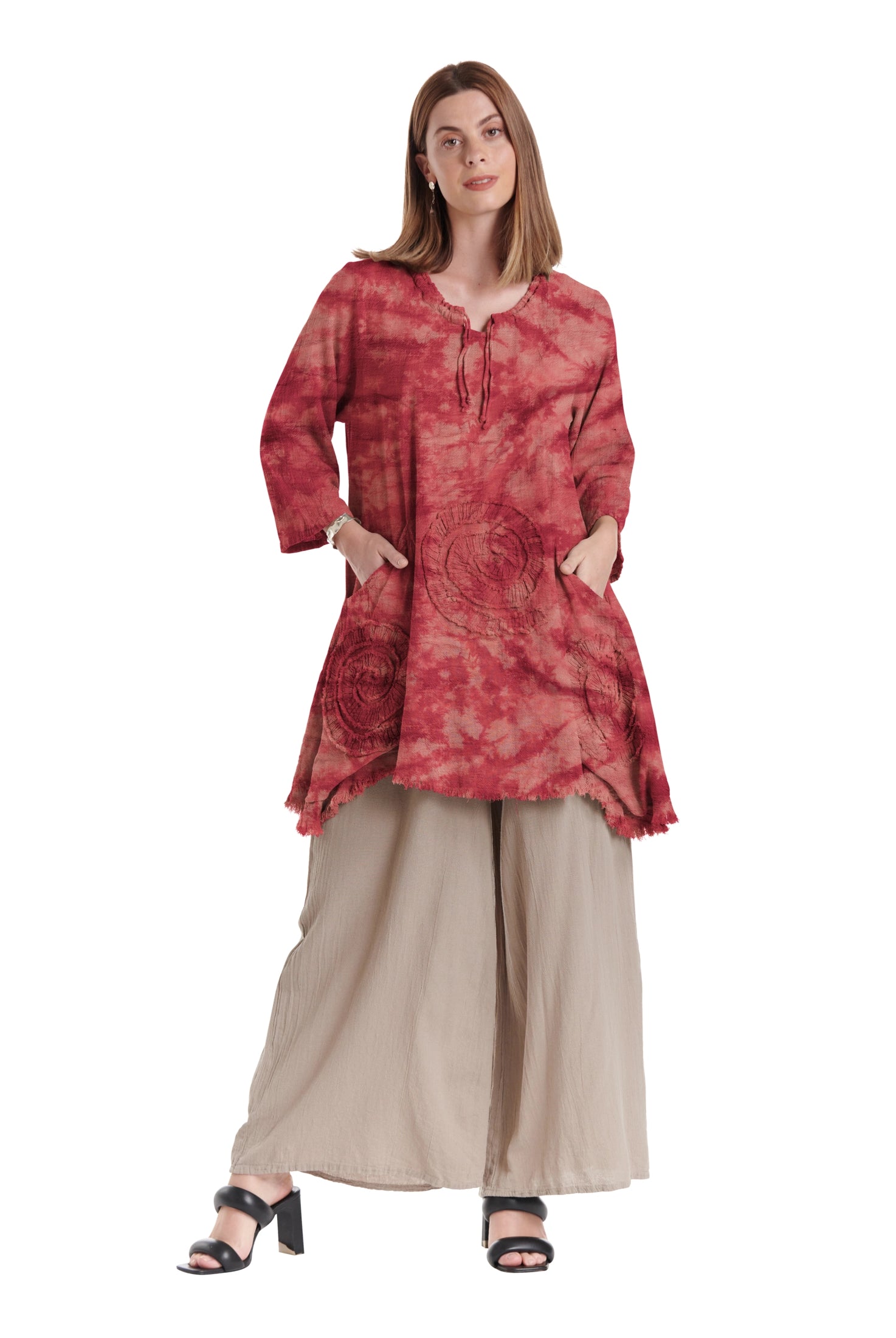 Circle Cotton Gauze Blouse-Oh My Gauze