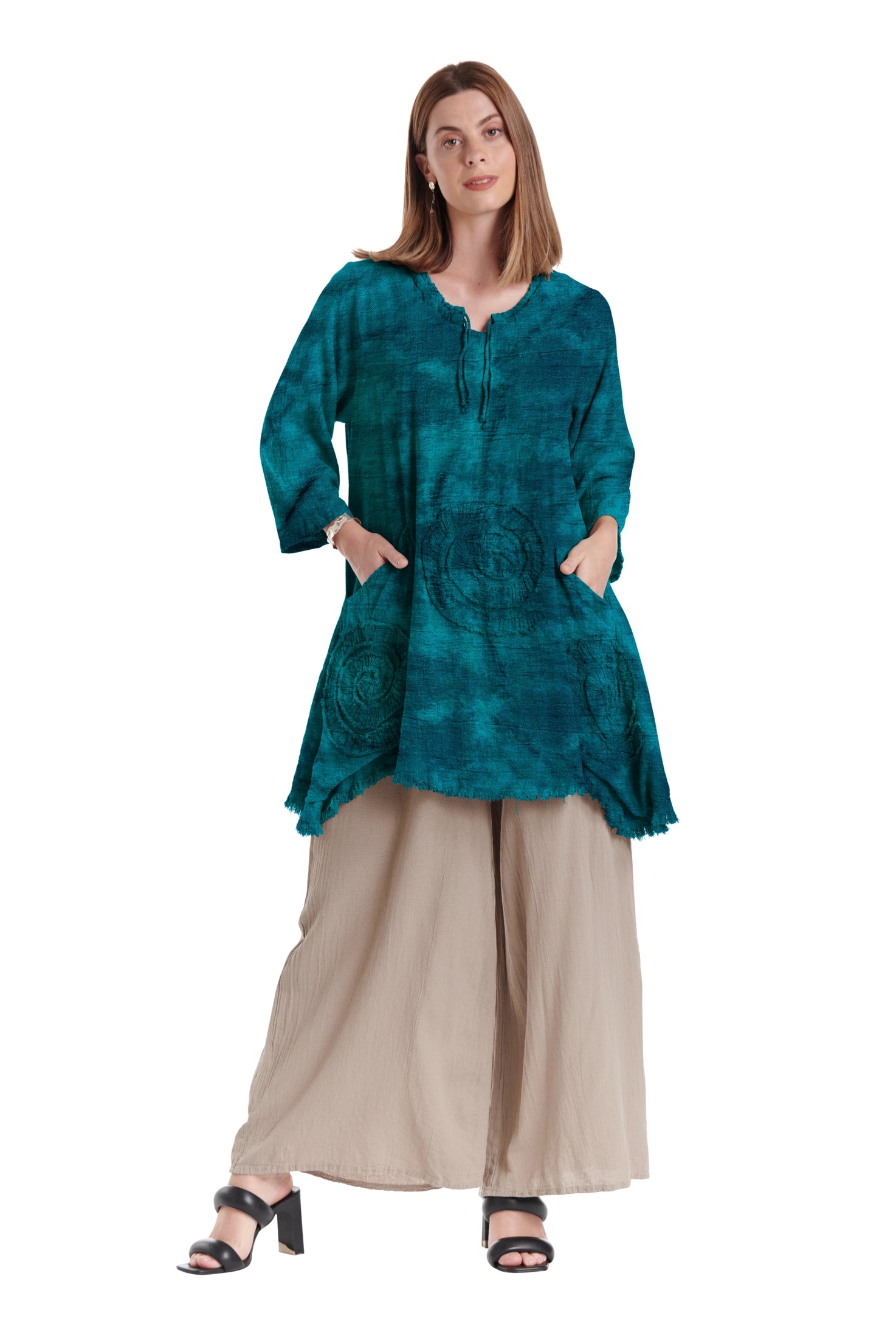 Circle Cotton Gauze Blouse-Oh My Gauze