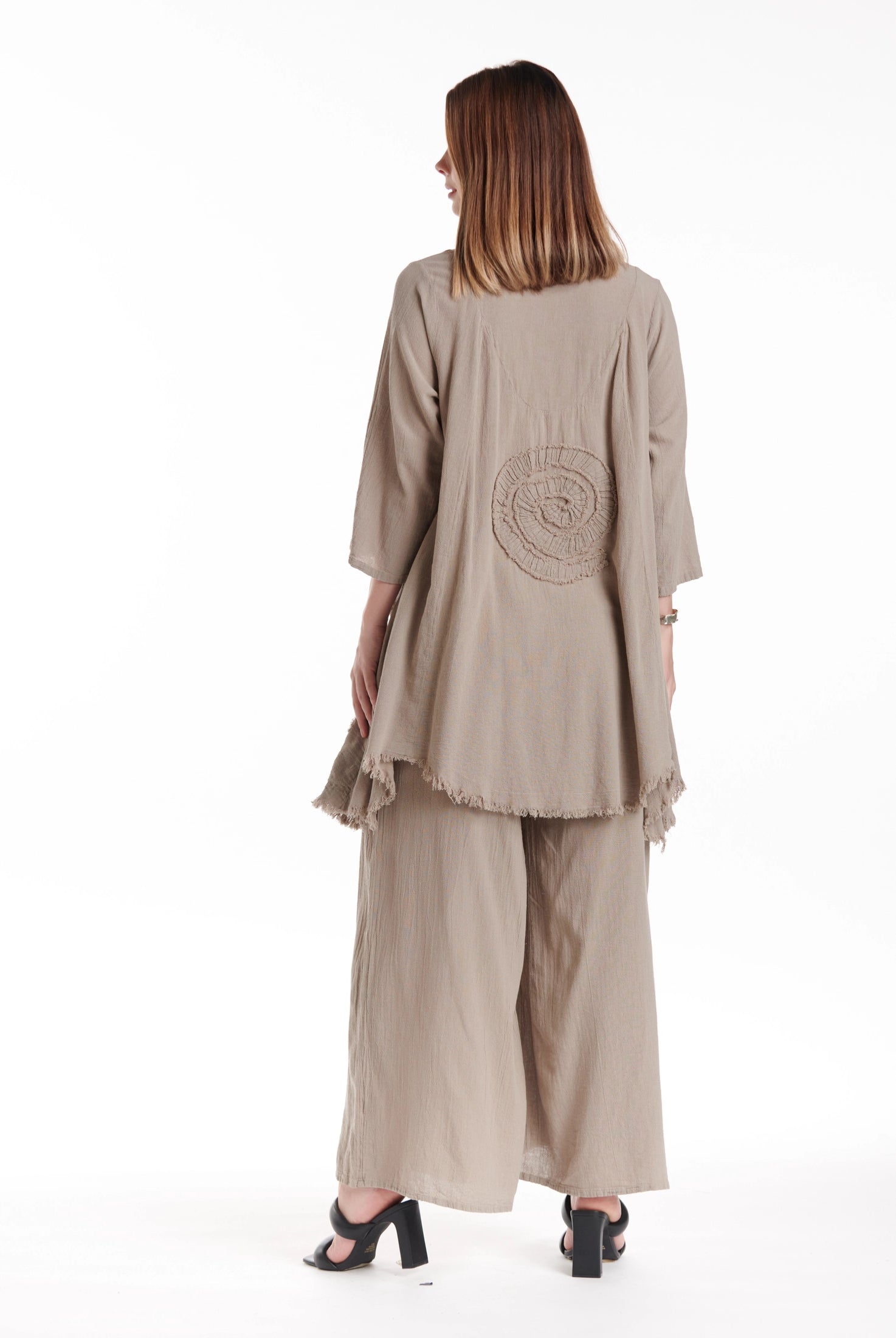 Circle Cotton Gauze Blouse-Oh My Gauze