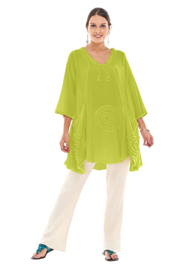 Circle Cotton Gauze Blouse-Oh My Gauze