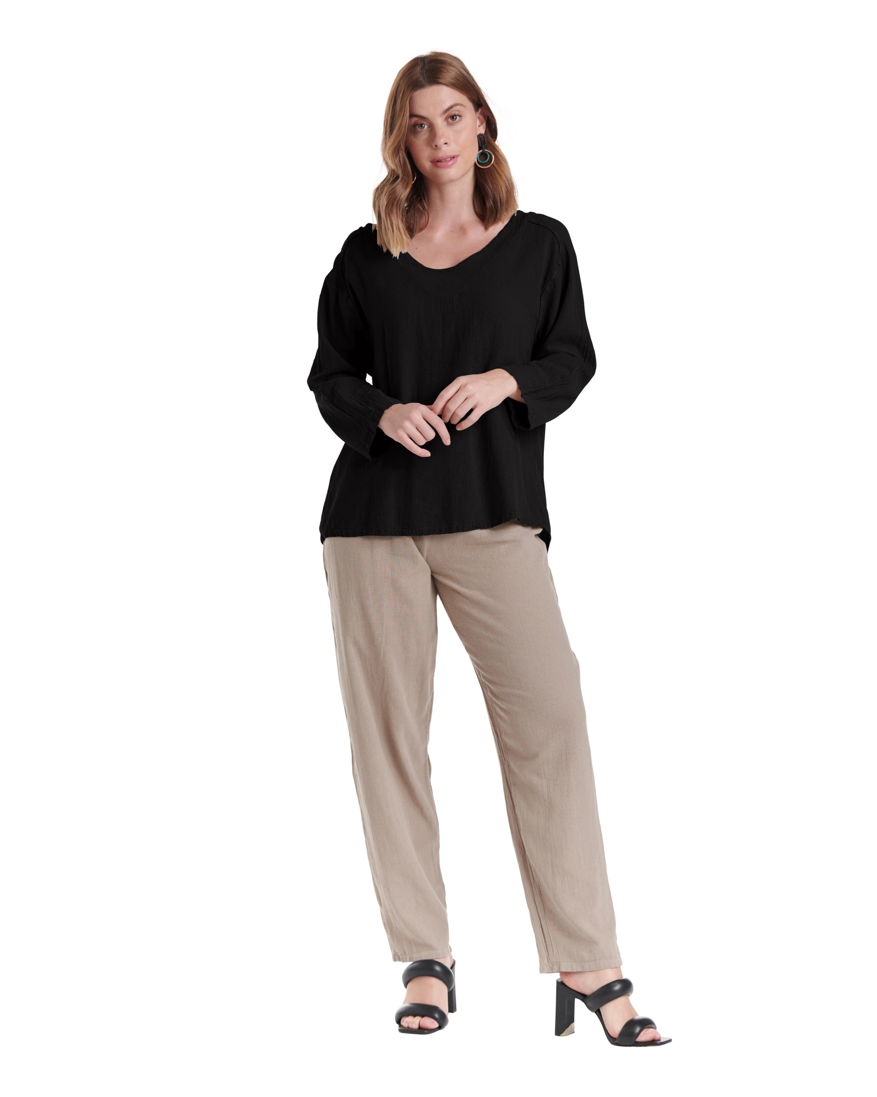 Classic Cotton Gauze Blouse-Oh My Gauze