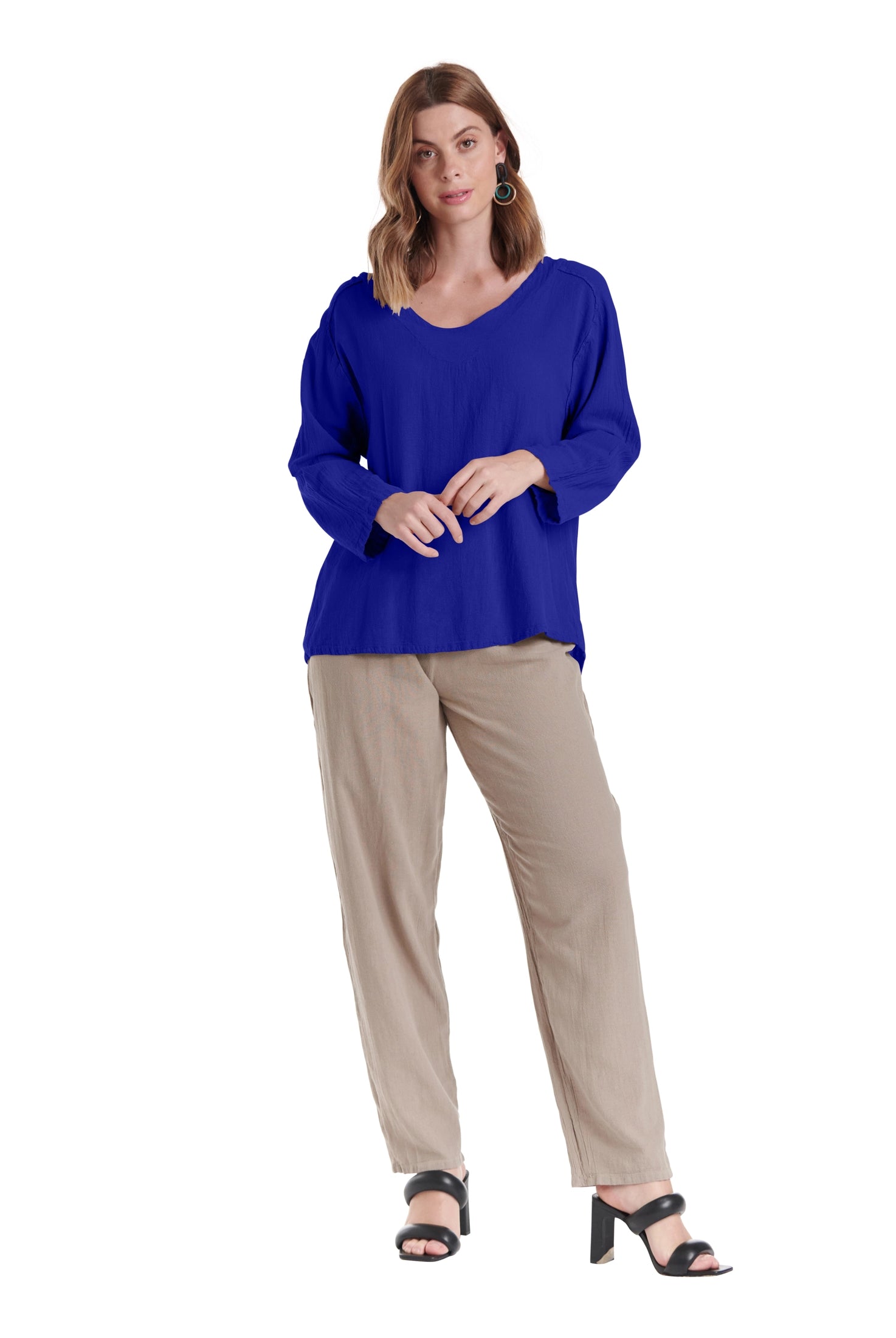 Classic Cotton Gauze Blouse-Oh My Gauze