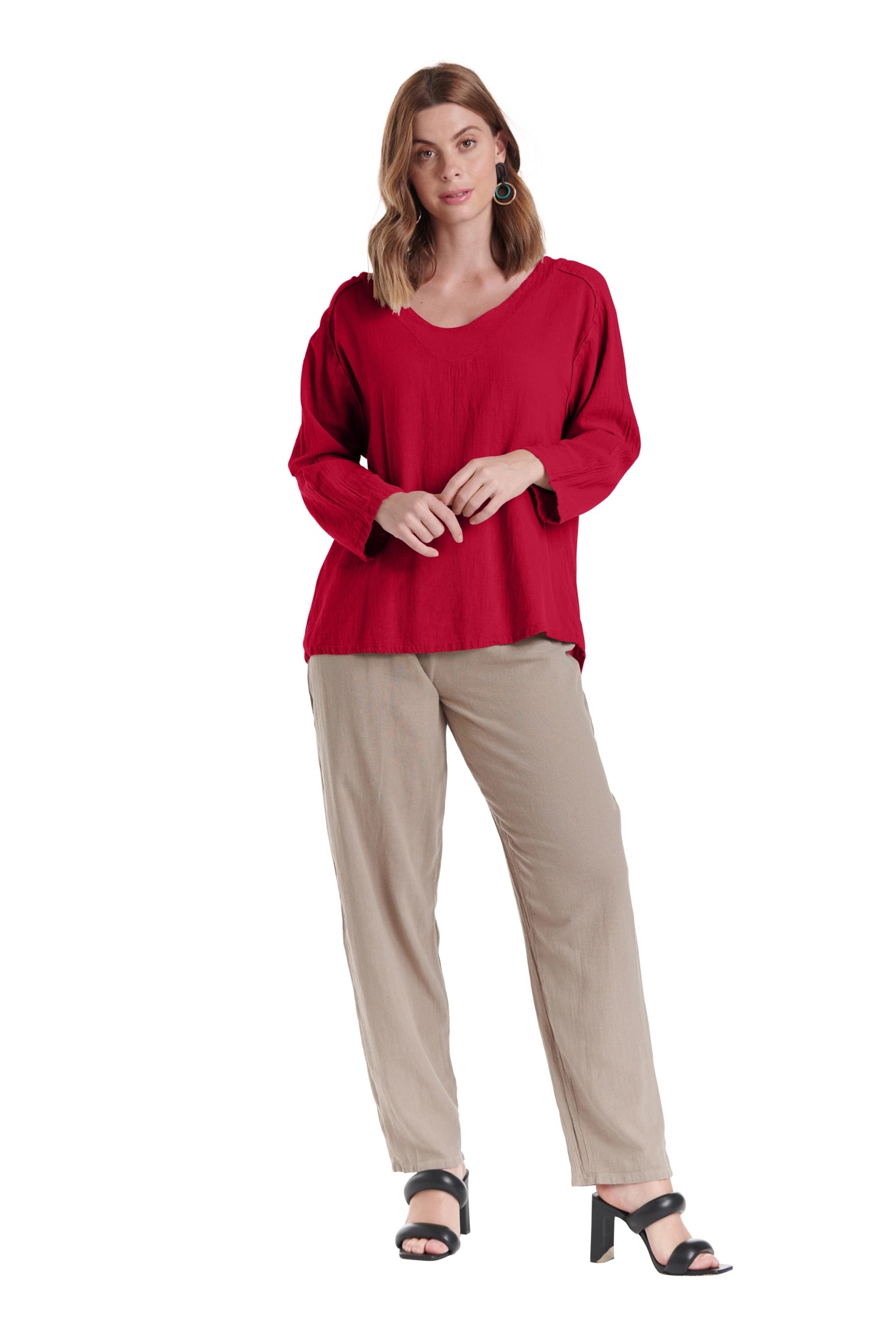 Classic Cotton Gauze Blouse-Oh My Gauze