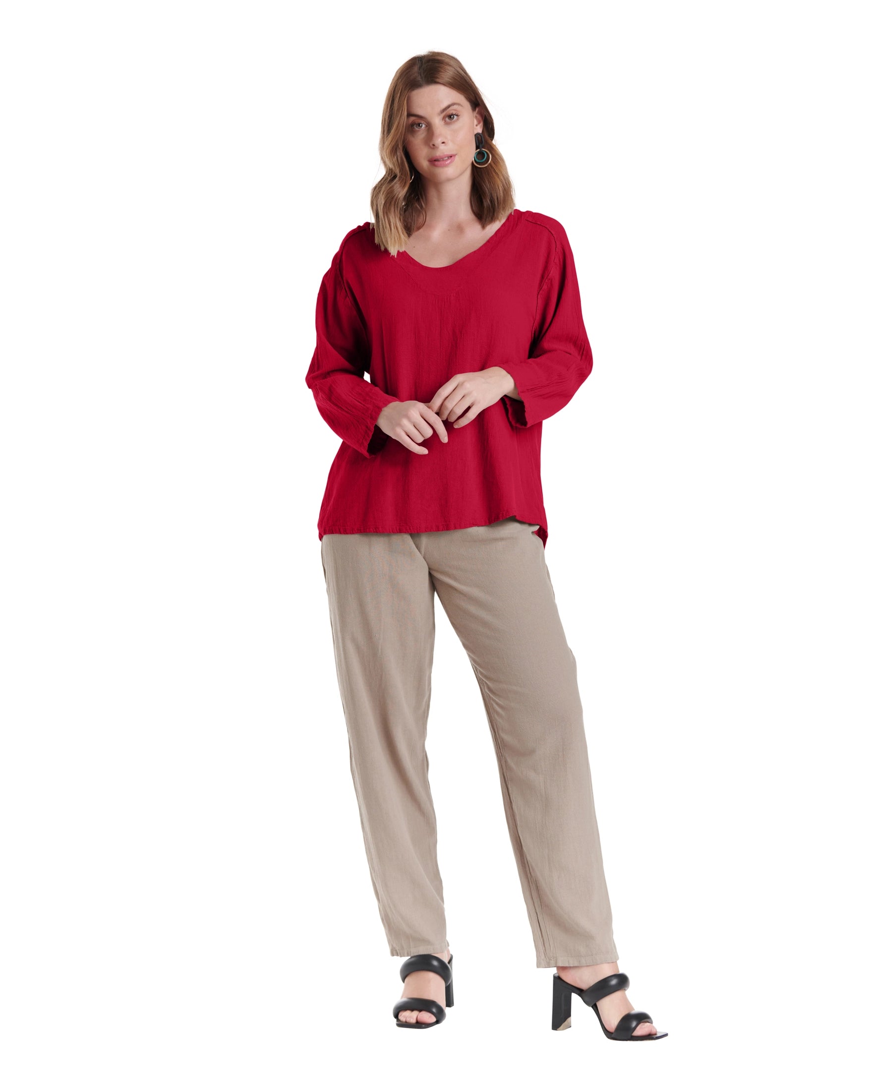 Classic Cotton Gauze Blouse-Oh My Gauze