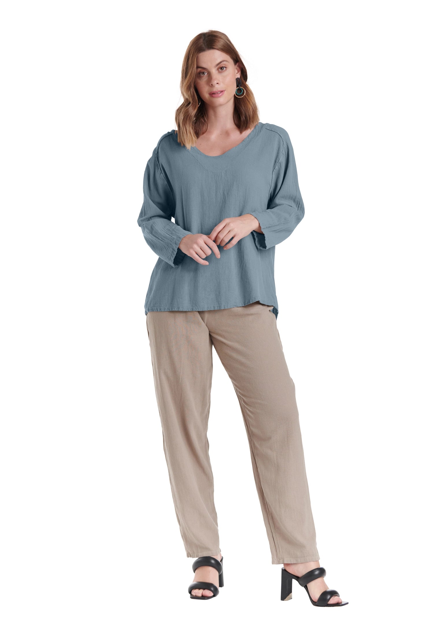 Classic Cotton Gauze Blouse-Oh My Gauze