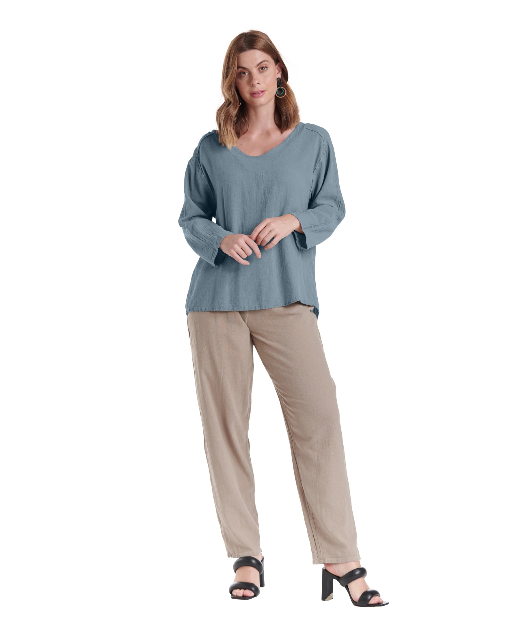 Classic Cotton Gauze Blouse-Oh My Gauze