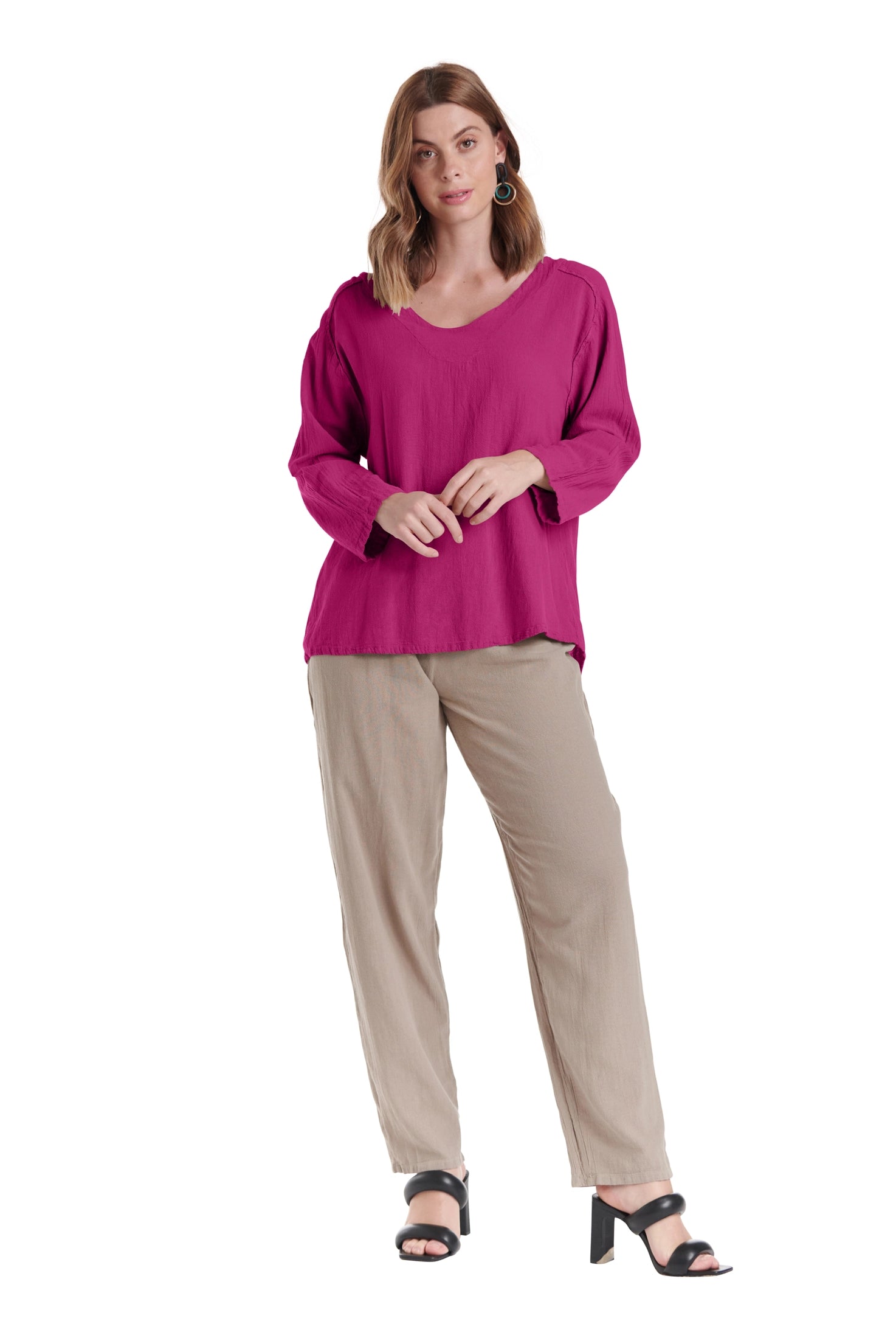 Classic Cotton Gauze Blouse-Oh My Gauze