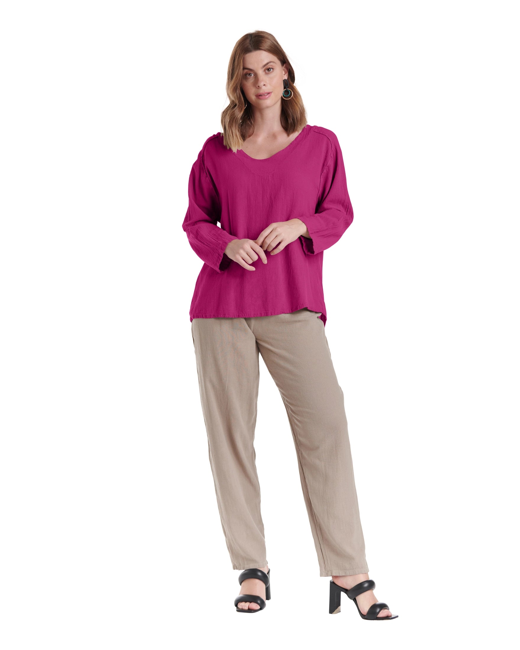 Classic Cotton Gauze Blouse-Oh My Gauze