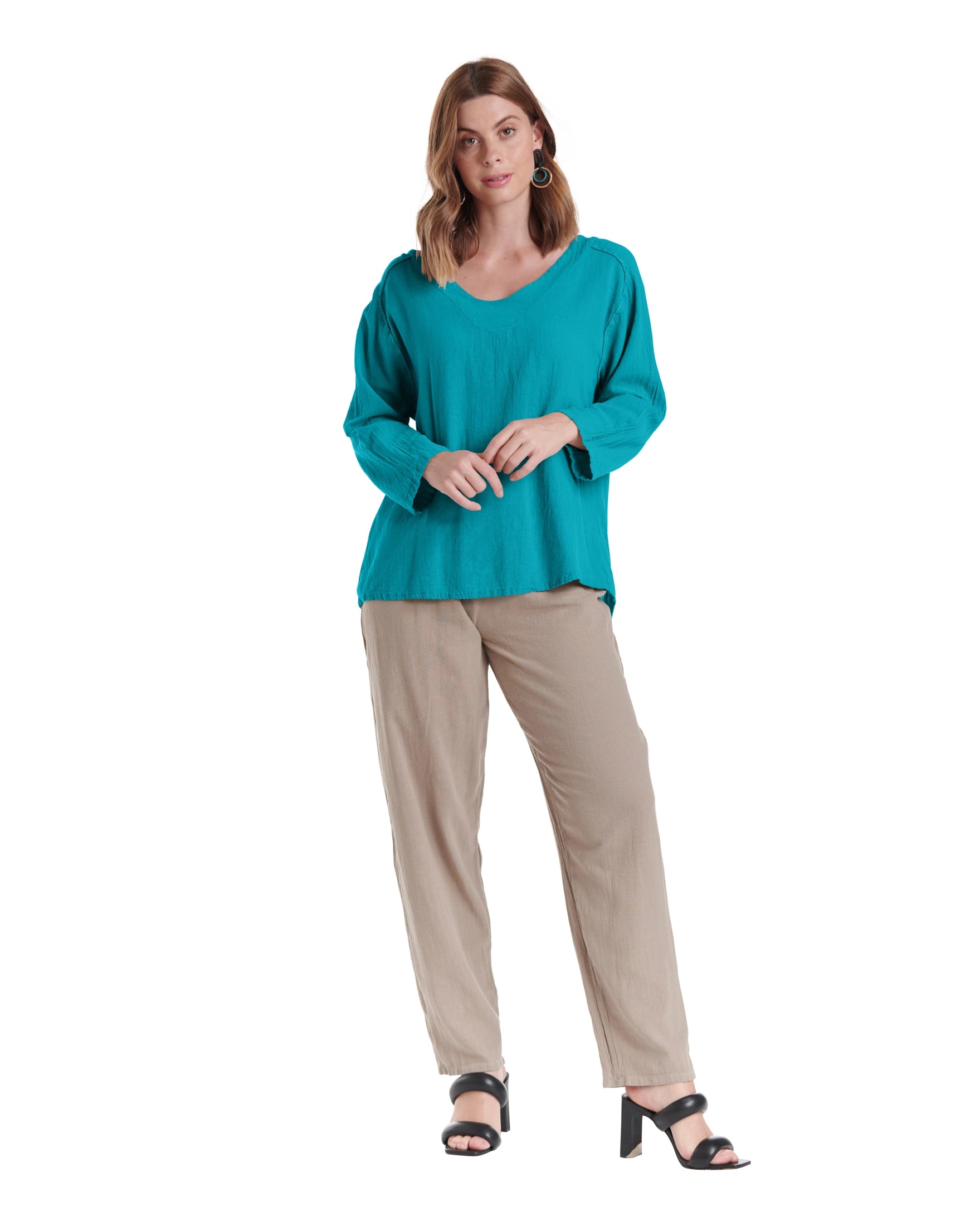 Classic Cotton Gauze Blouse-Oh My Gauze