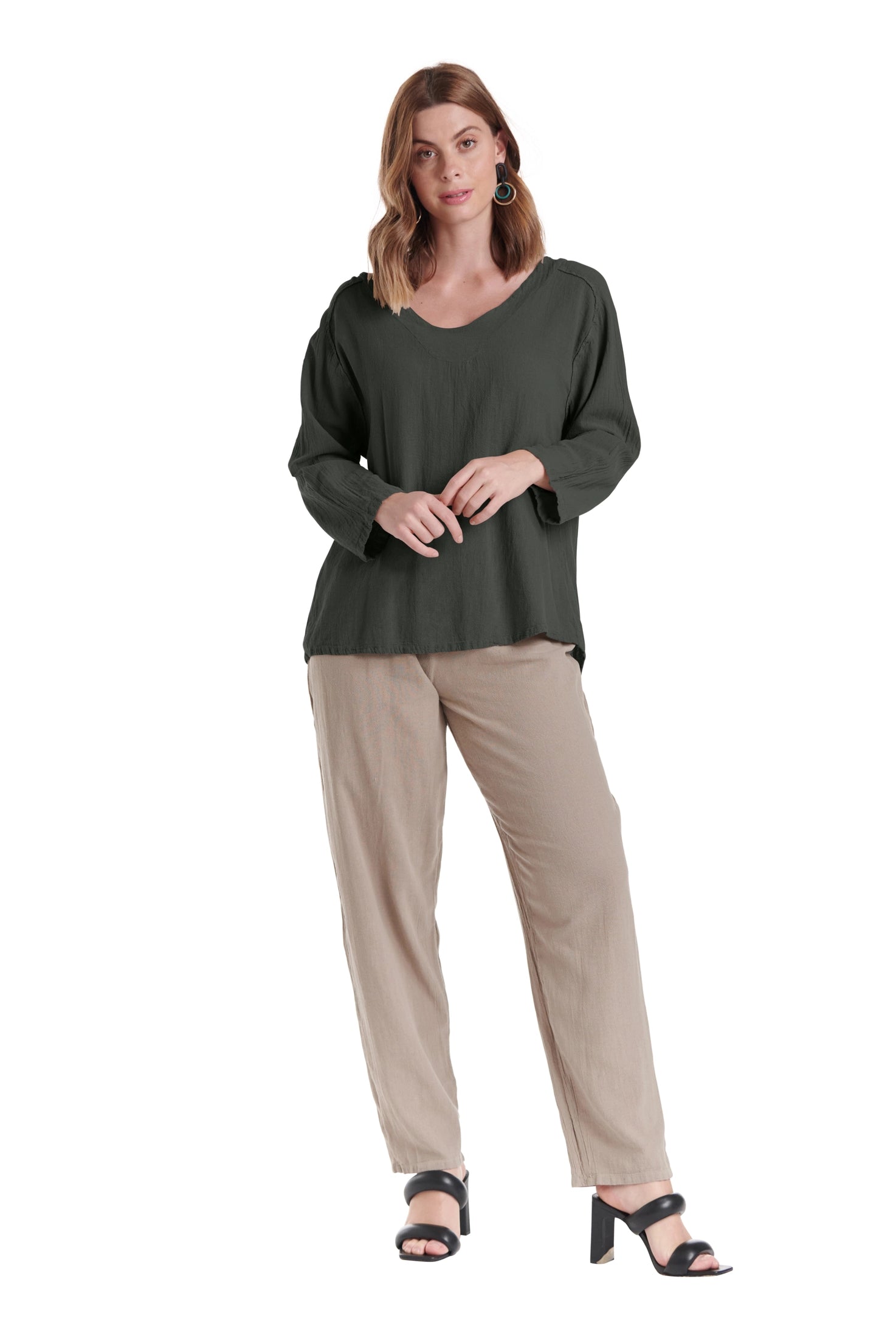 Classic Cotton Gauze Blouse-Oh My Gauze