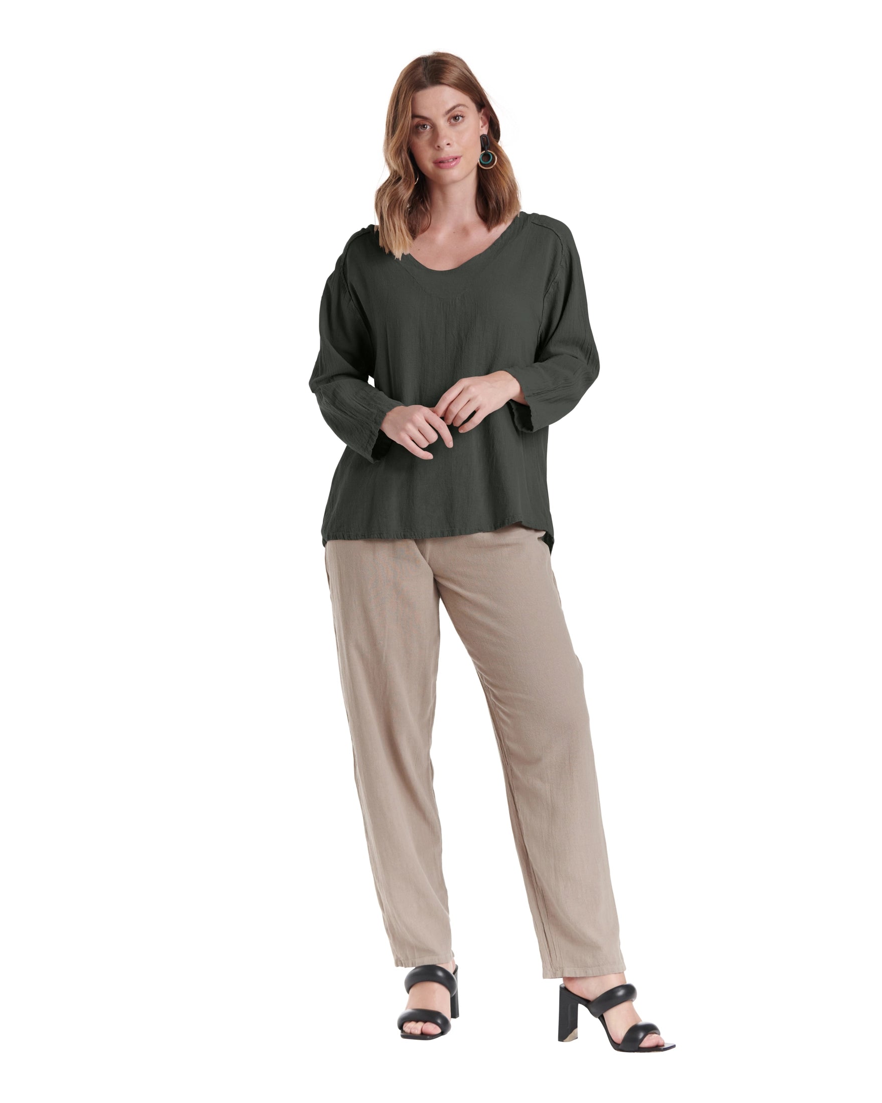 Classic Cotton Gauze Blouse-Oh My Gauze