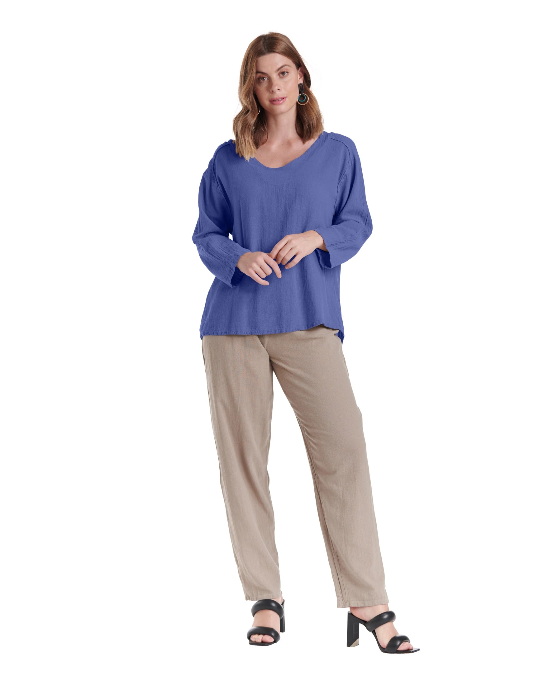 Classic Cotton Gauze Blouse-Oh My Gauze