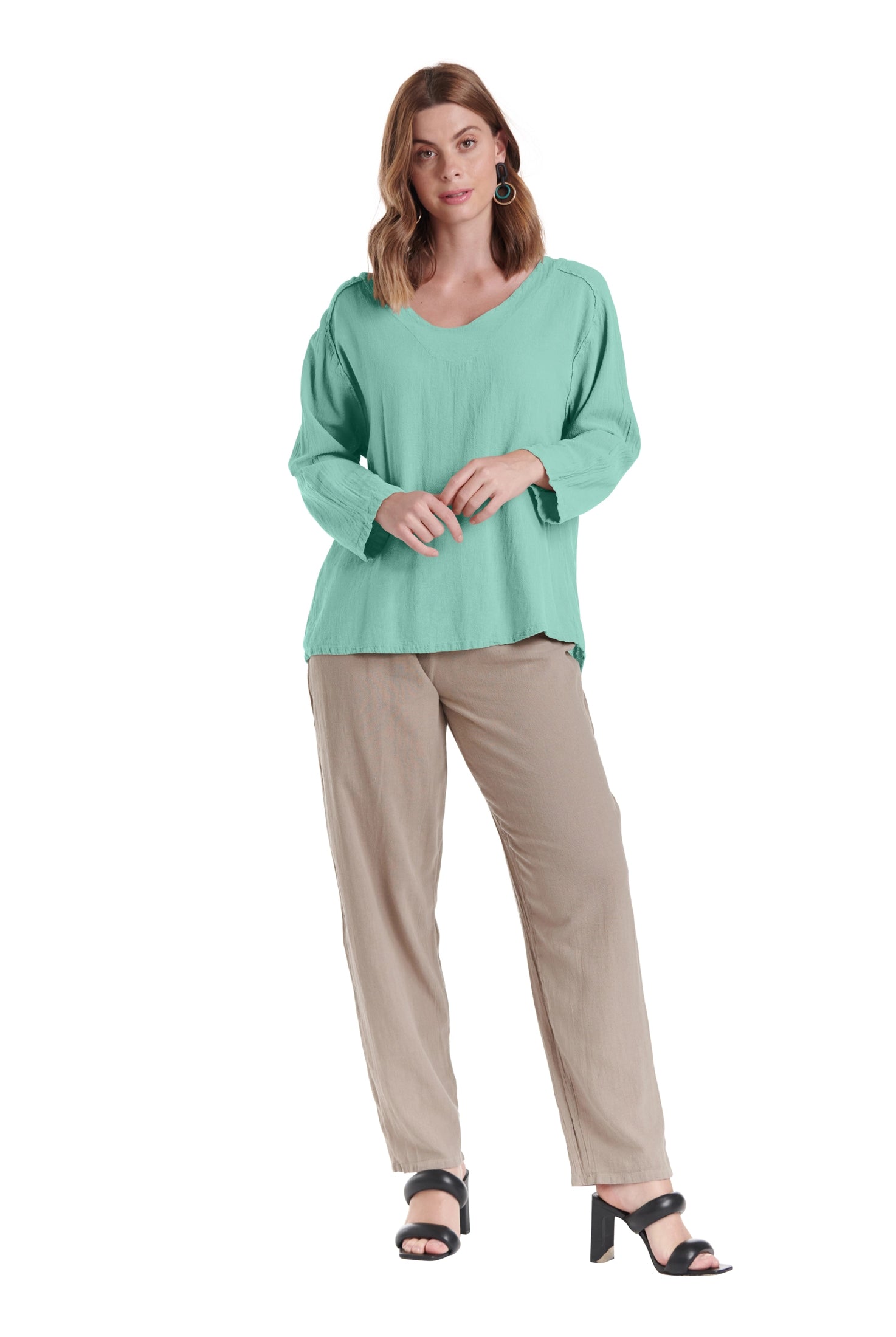 Classic Cotton Gauze Blouse-Oh My Gauze