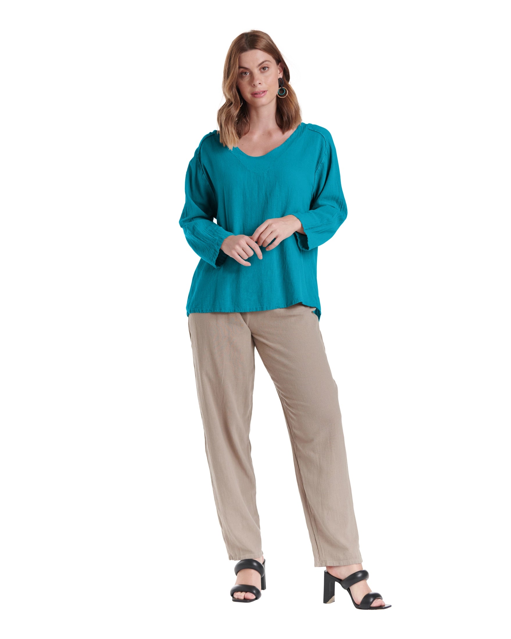 Classic Cotton Gauze Blouse-Oh My Gauze