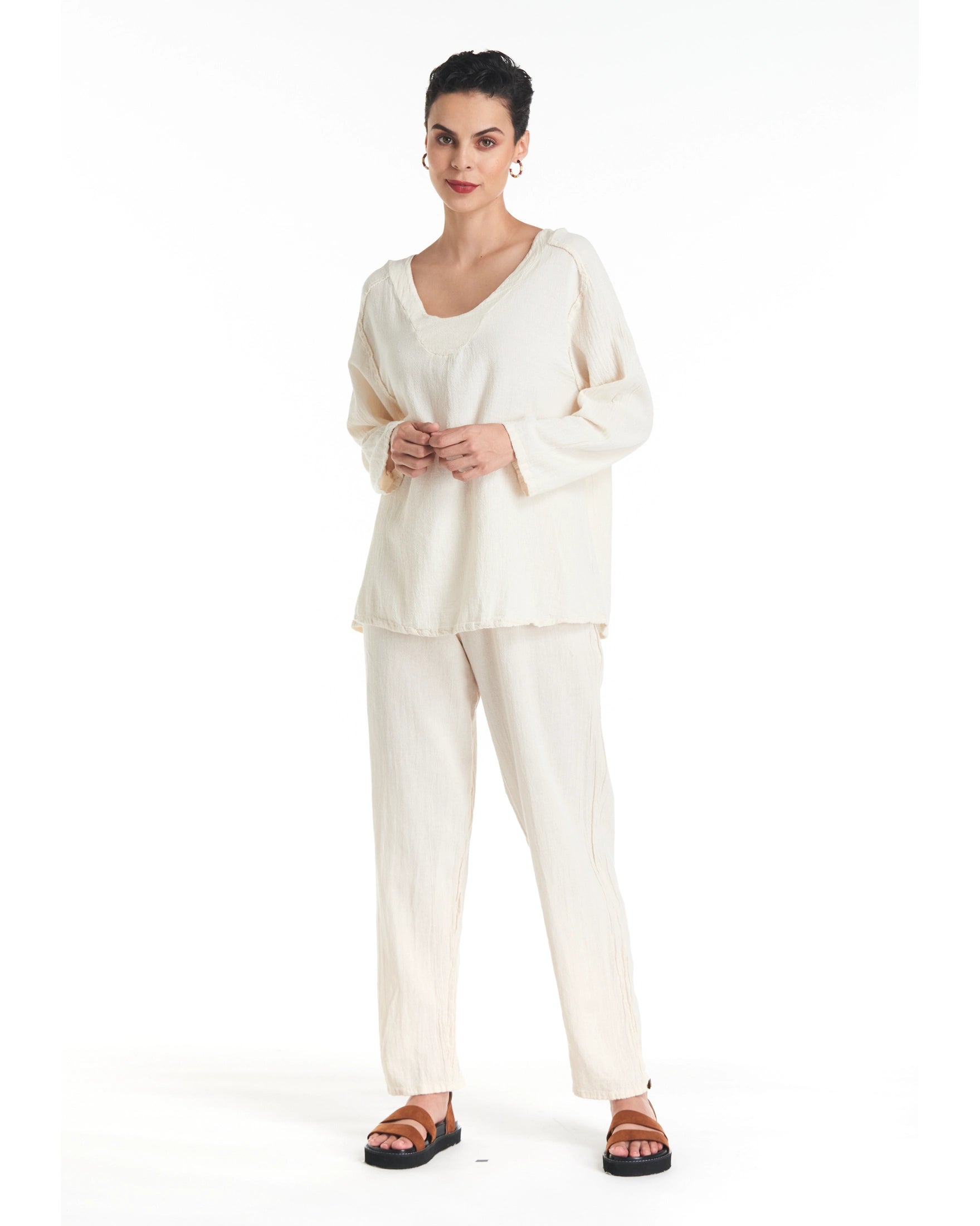 Classic Cotton Gauze Blouse-Oh My Gauze