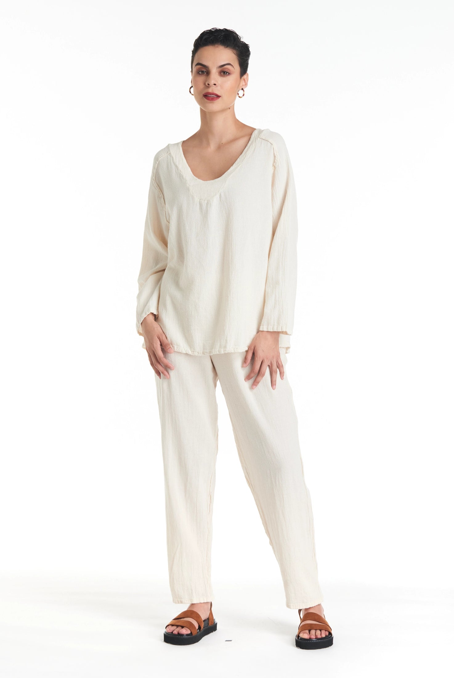 Classic Cotton Gauze Blouse-Oh My Gauze
