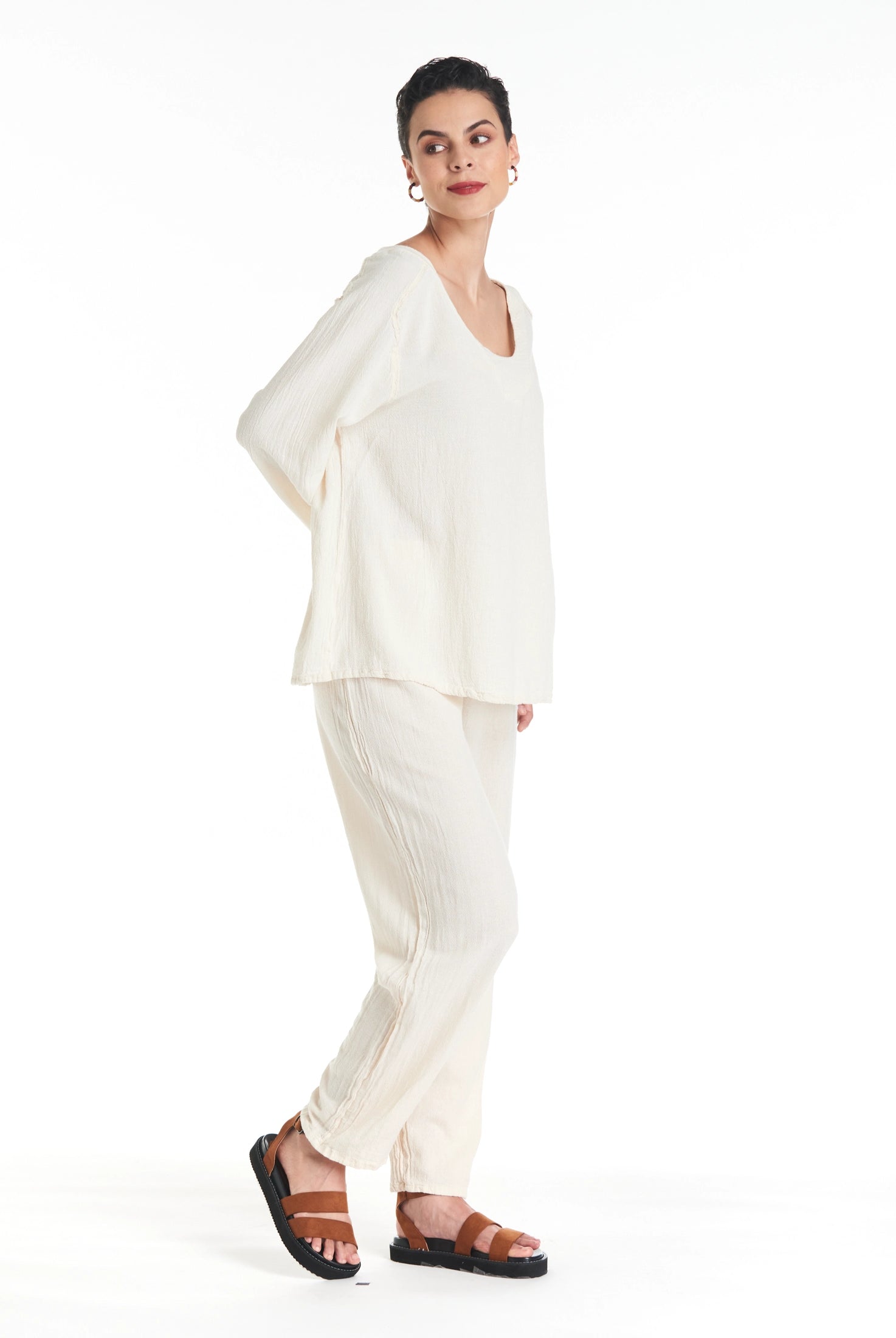 Classic Cotton Gauze Blouse-Oh My Gauze