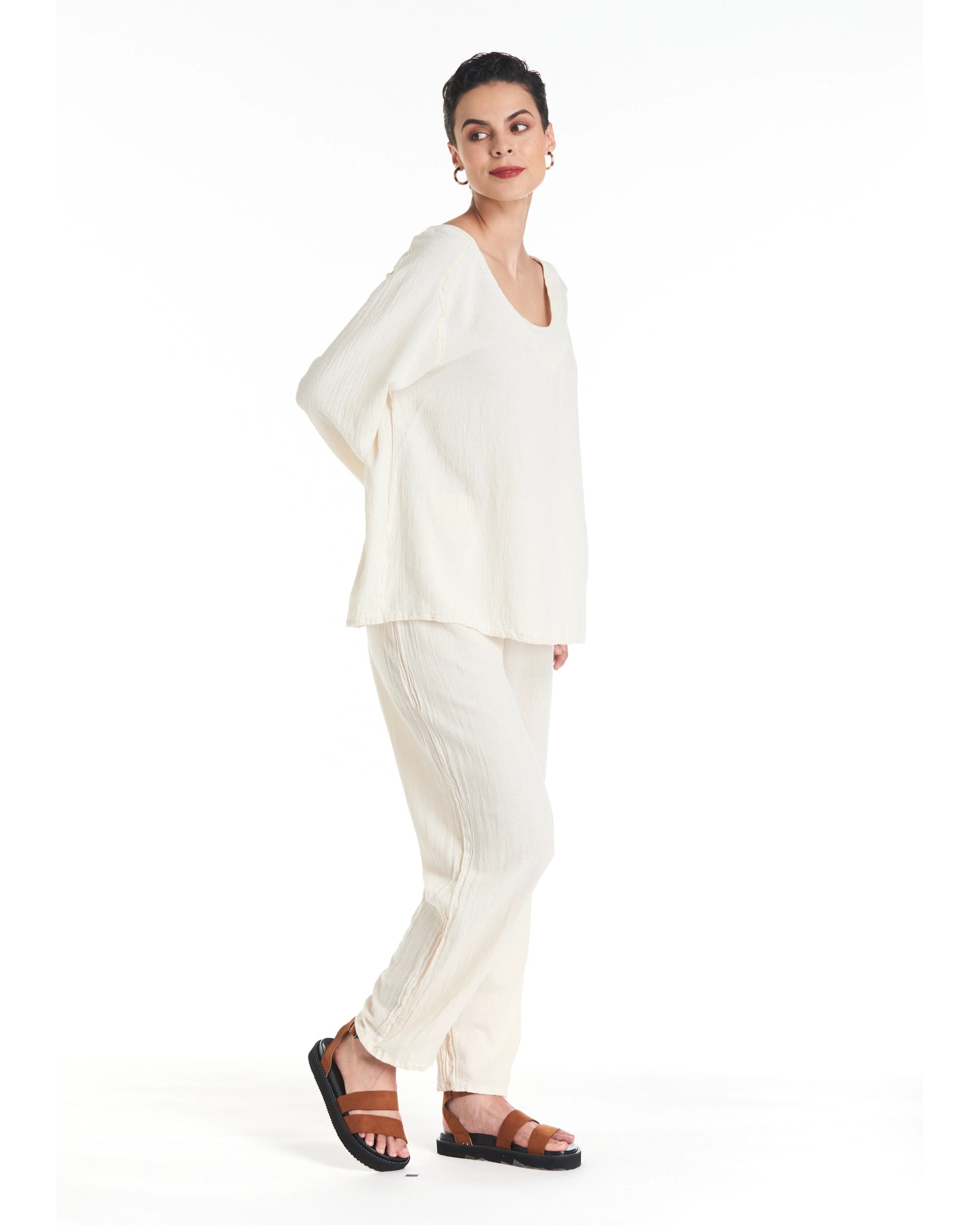 Classic Cotton Gauze Blouse-Oh My Gauze