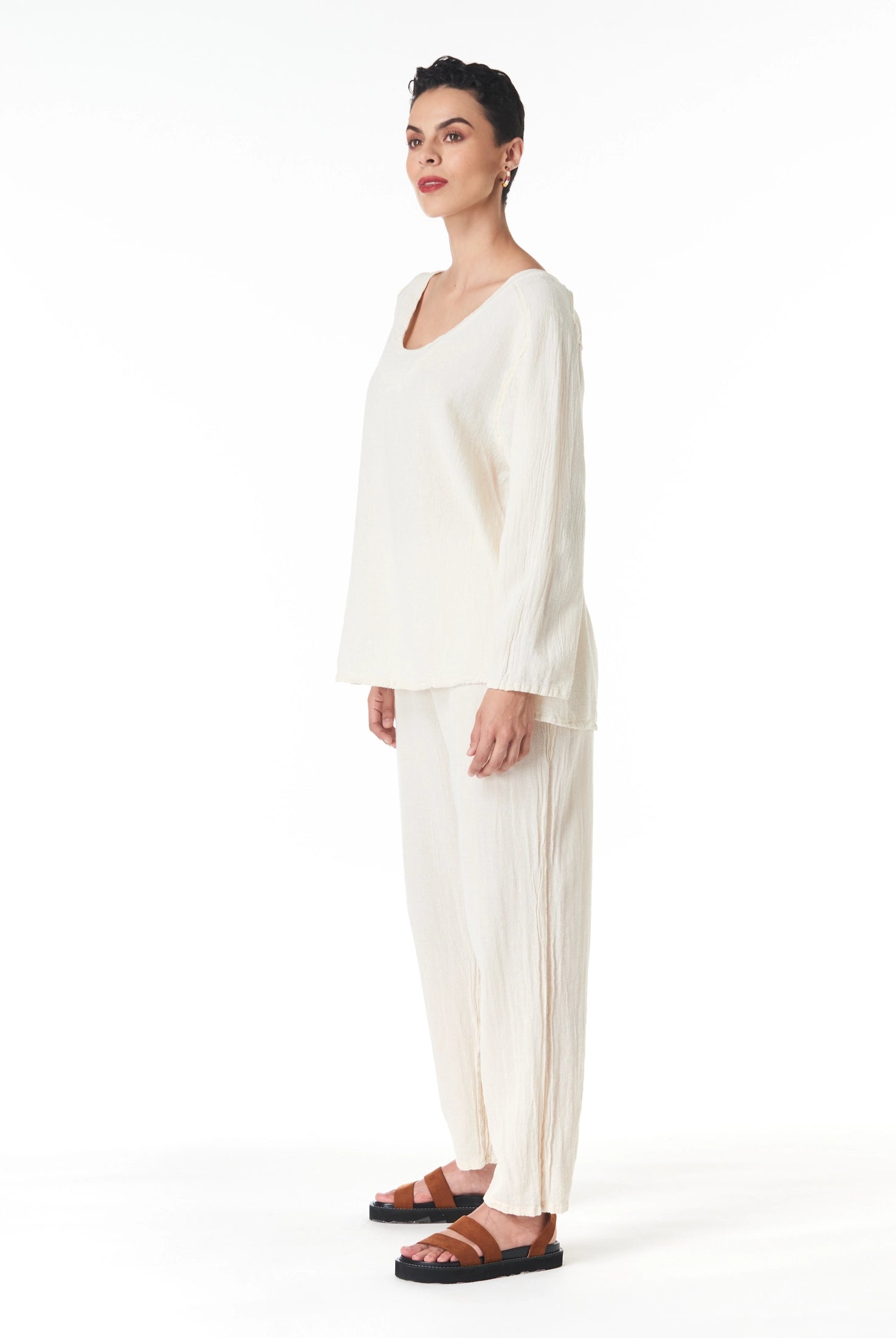 Classic Cotton Gauze Blouse-Oh My Gauze
