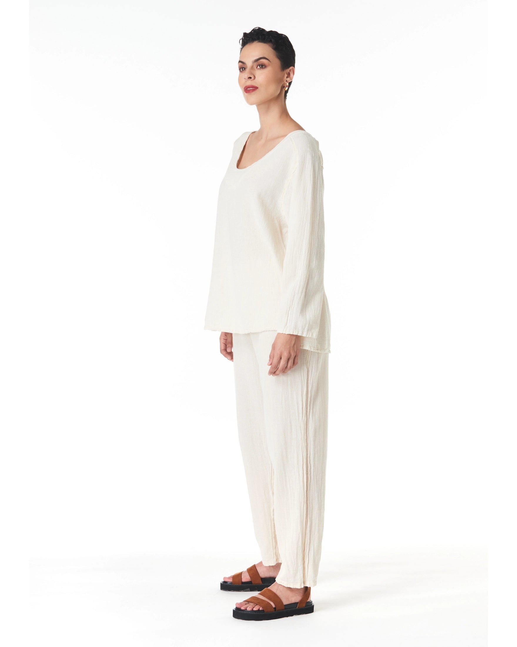 Classic Cotton Gauze Blouse-Oh My Gauze