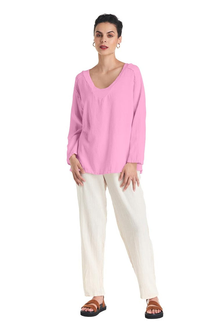 Classic Cotton Gauze Blouse-Oh My Gauze