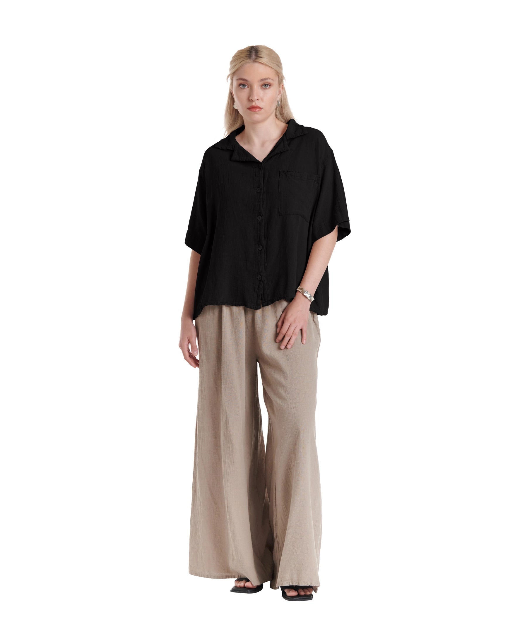 Crush Cotton Gauze Blouse – New Arrival-Oh My Gauze