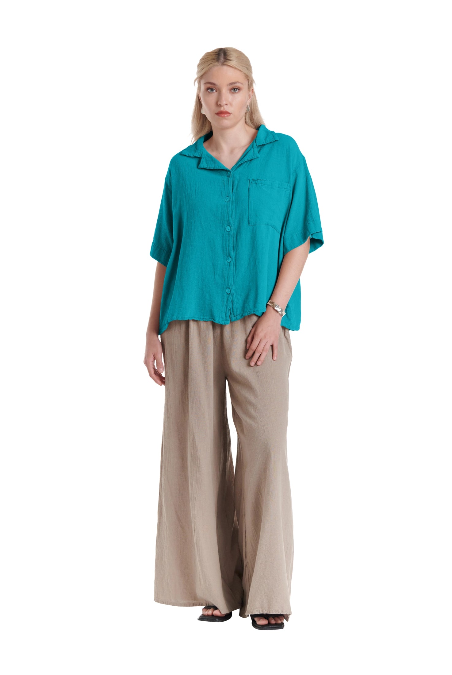 Crush Cotton Gauze Blouse – New Arrival-Oh My Gauze