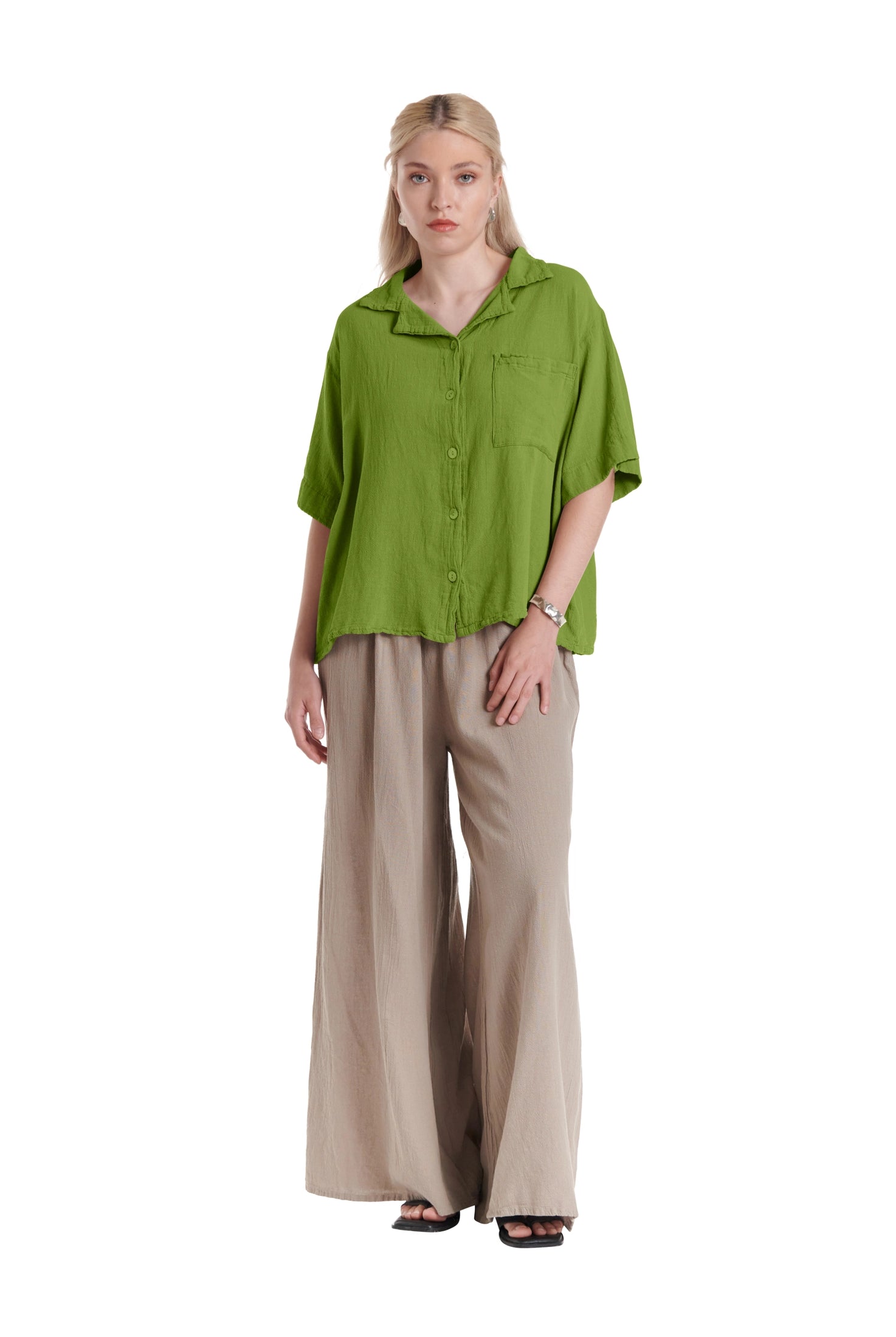 Crush Cotton Gauze Blouse – New Arrival-Oh My Gauze