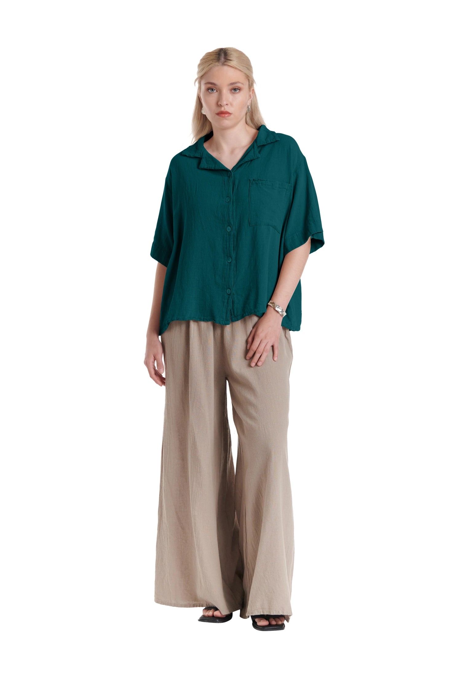 Crush Cotton Gauze Blouse – New Arrival-Oh My Gauze