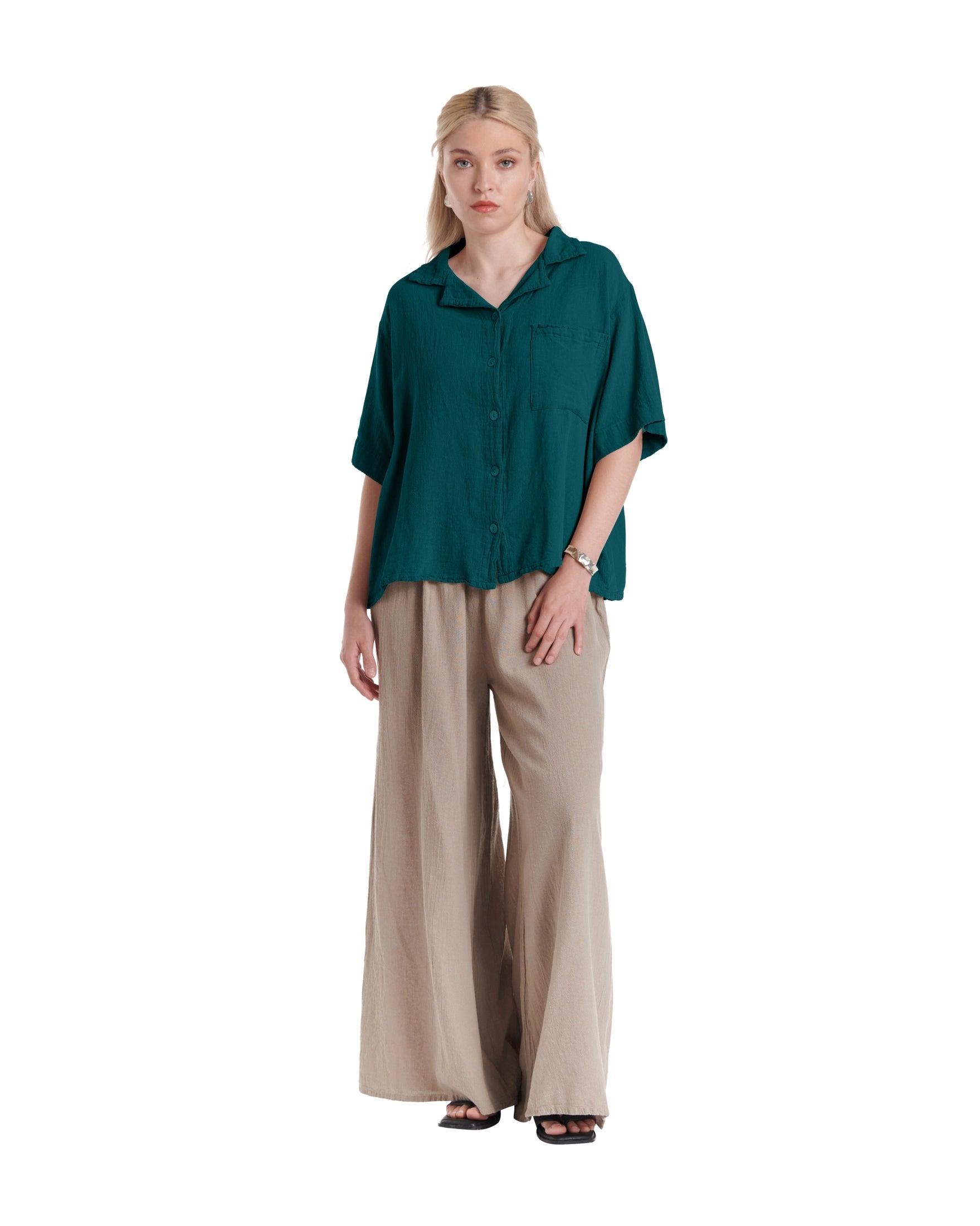 Crush Cotton Gauze Blouse – New Arrival-Oh My Gauze