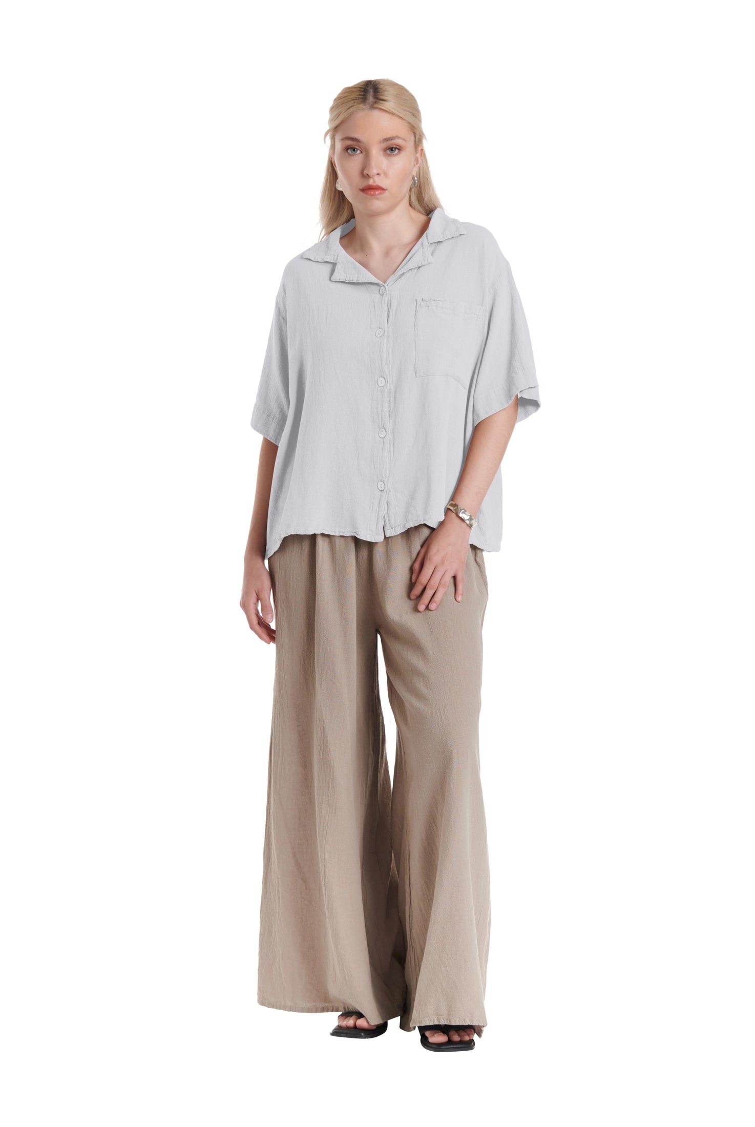 Crush Cotton Gauze Blouse – New Arrival-Oh My Gauze