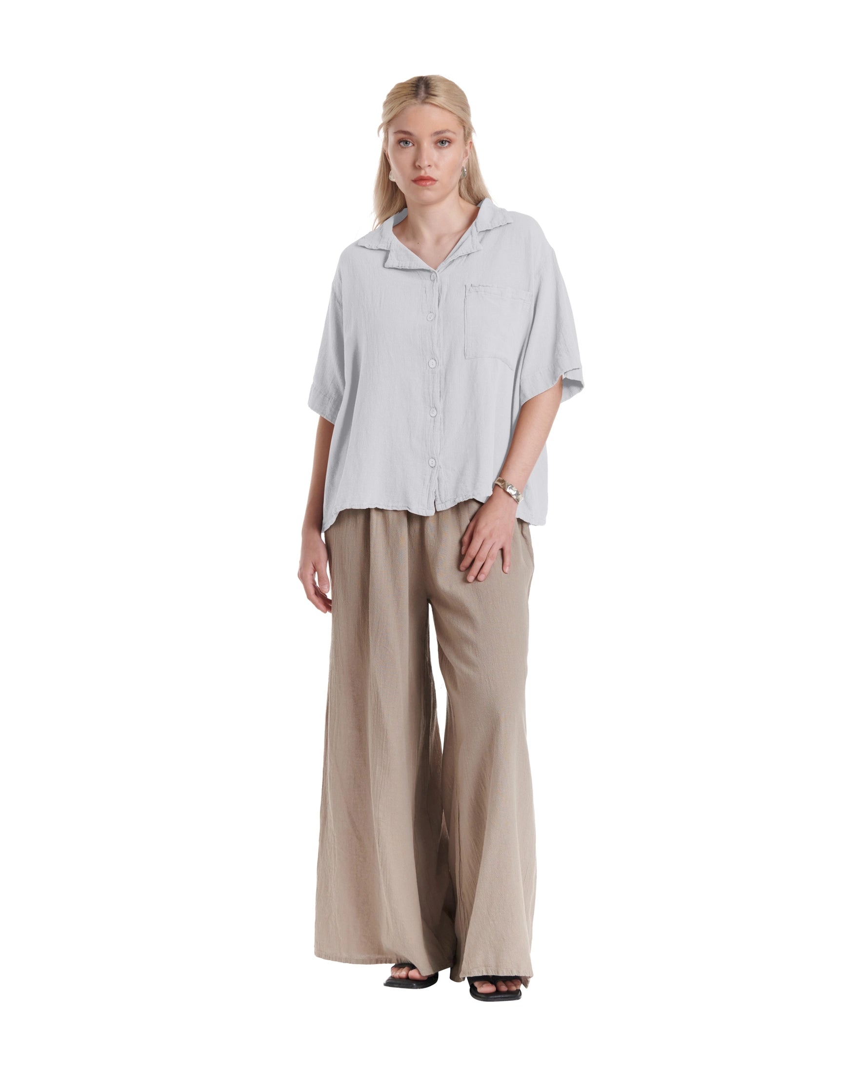 Crush Cotton Gauze Blouse – New Arrival-Oh My Gauze