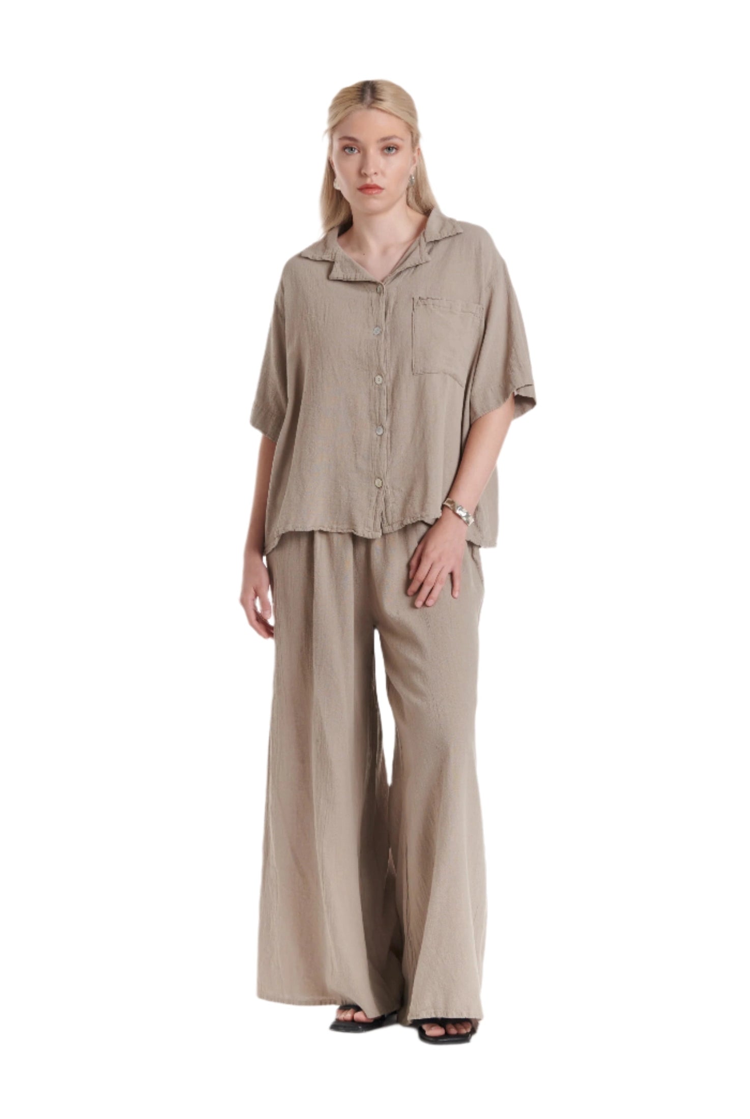 Crush Cotton Gauze Blouse – New Arrival-Oh My Gauze