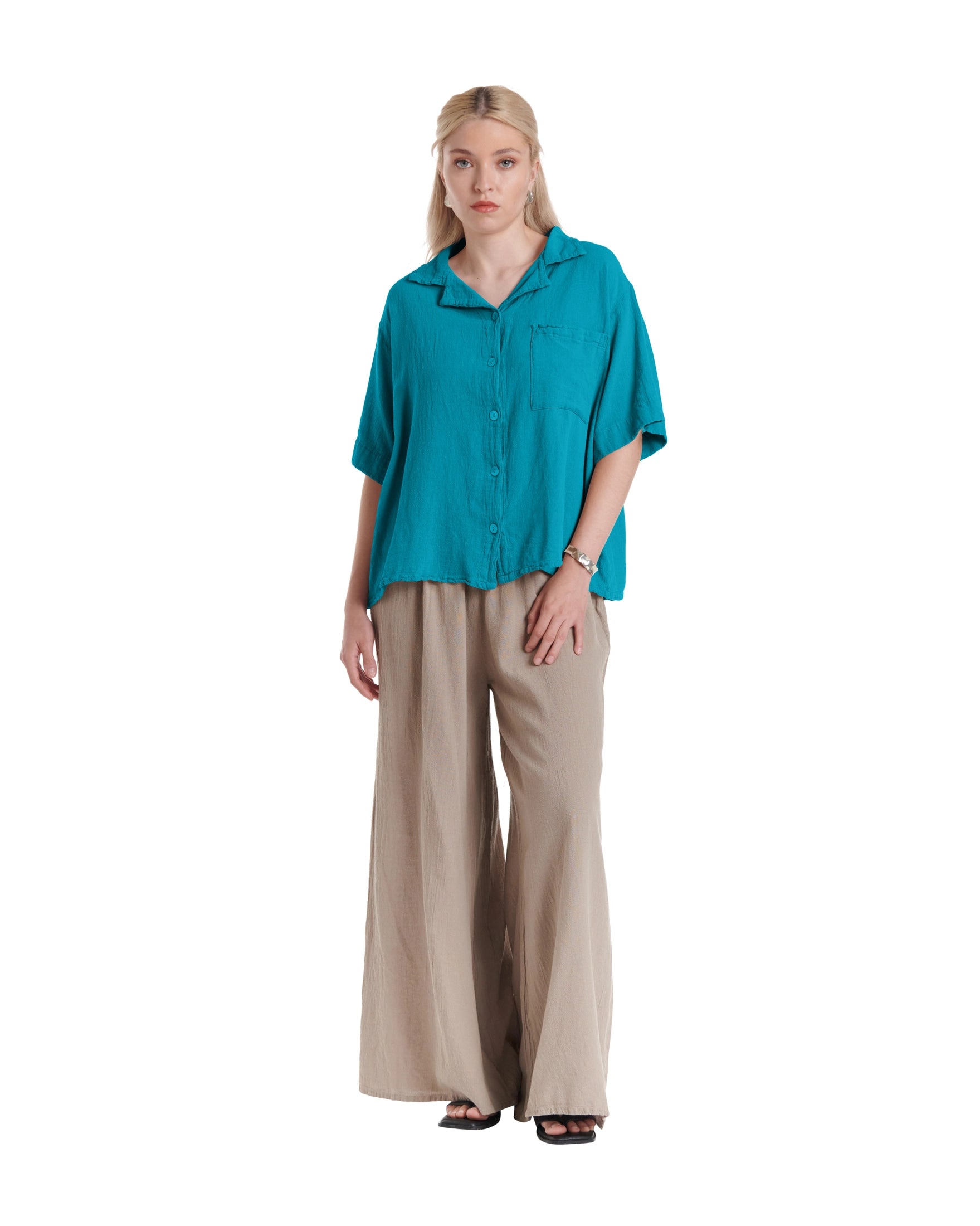 Crush Cotton Gauze Blouse – New Arrival-Oh My Gauze