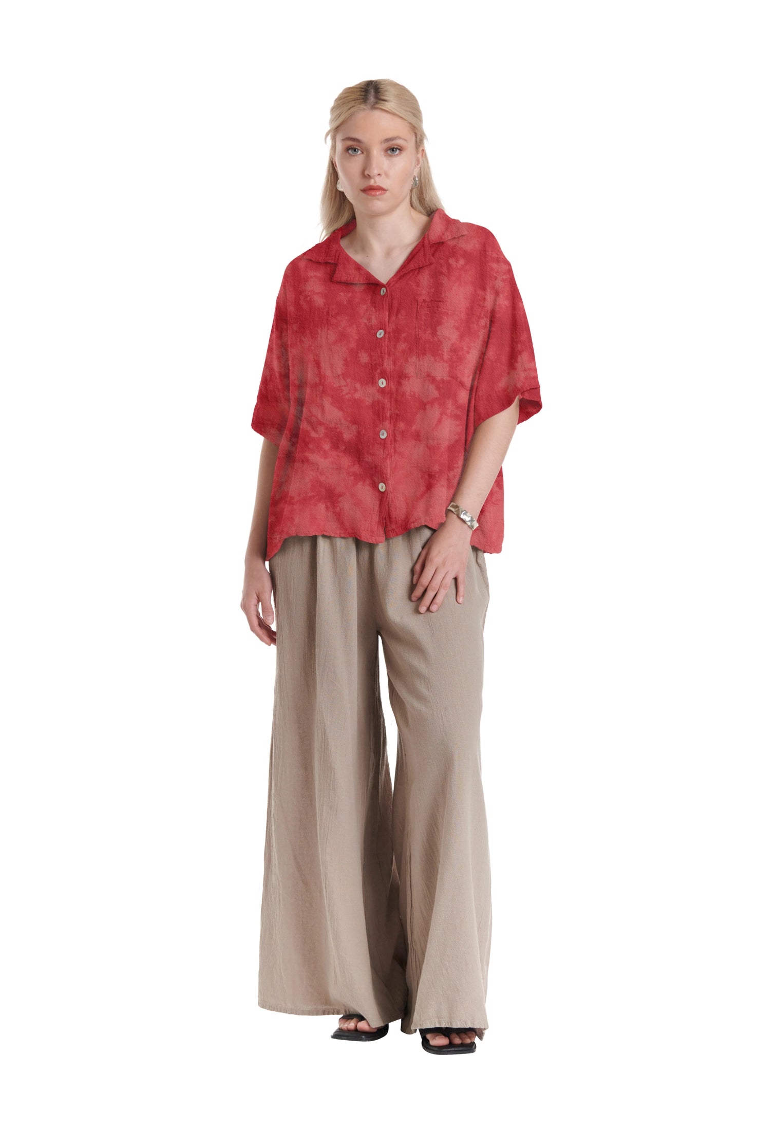 Crush Cotton Gauze Blouse – New Arrival-Oh My Gauze