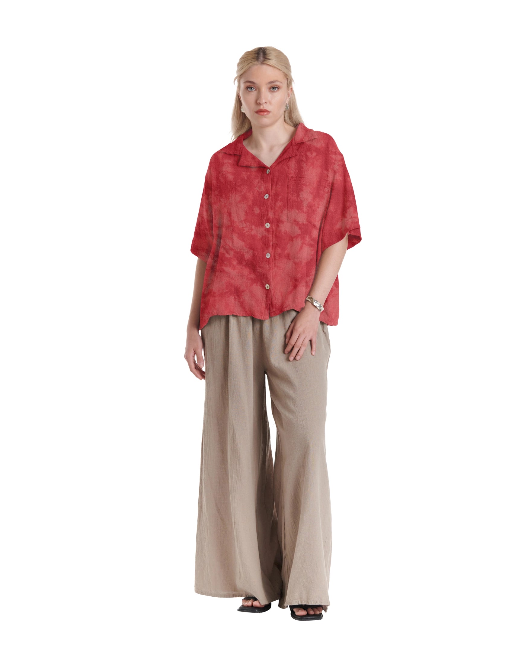 Crush Cotton Gauze Blouse – New Arrival-Oh My Gauze