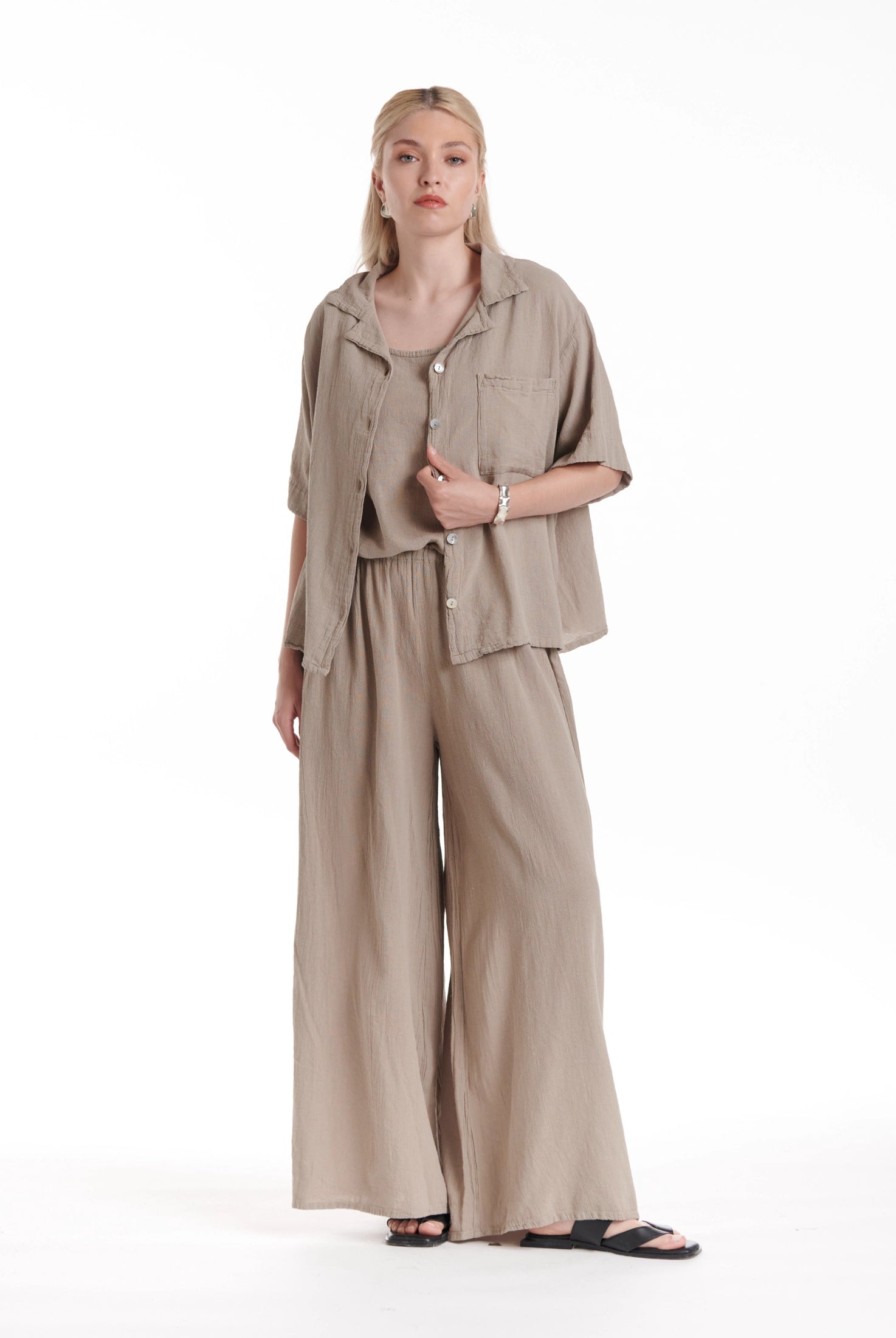 Crush Cotton Gauze Blouse – New Arrival-Oh My Gauze