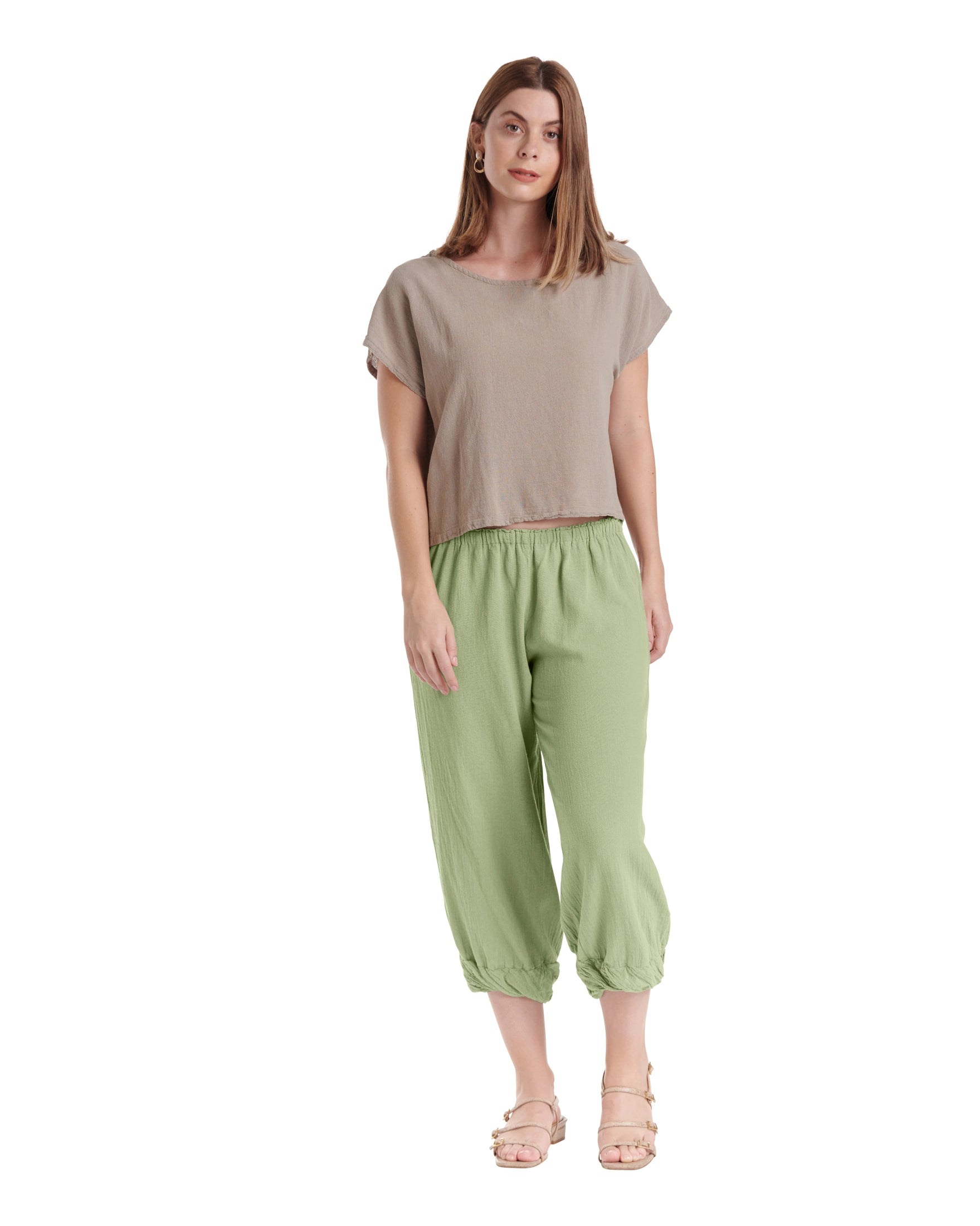 Crystal Cotton Gauze Pants-Oh My Gauze