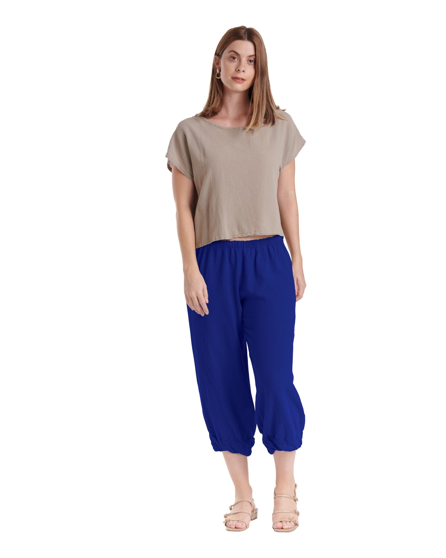 Crystal Cotton Gauze Pants-Oh My Gauze