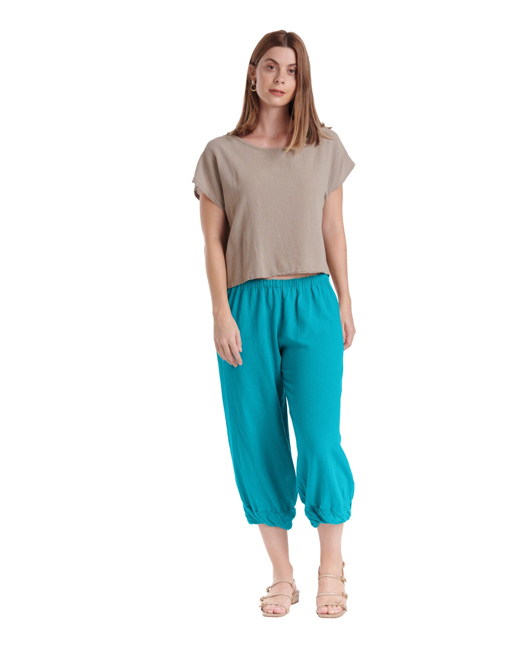 Crystal Cotton Gauze Pants-Oh My Gauze