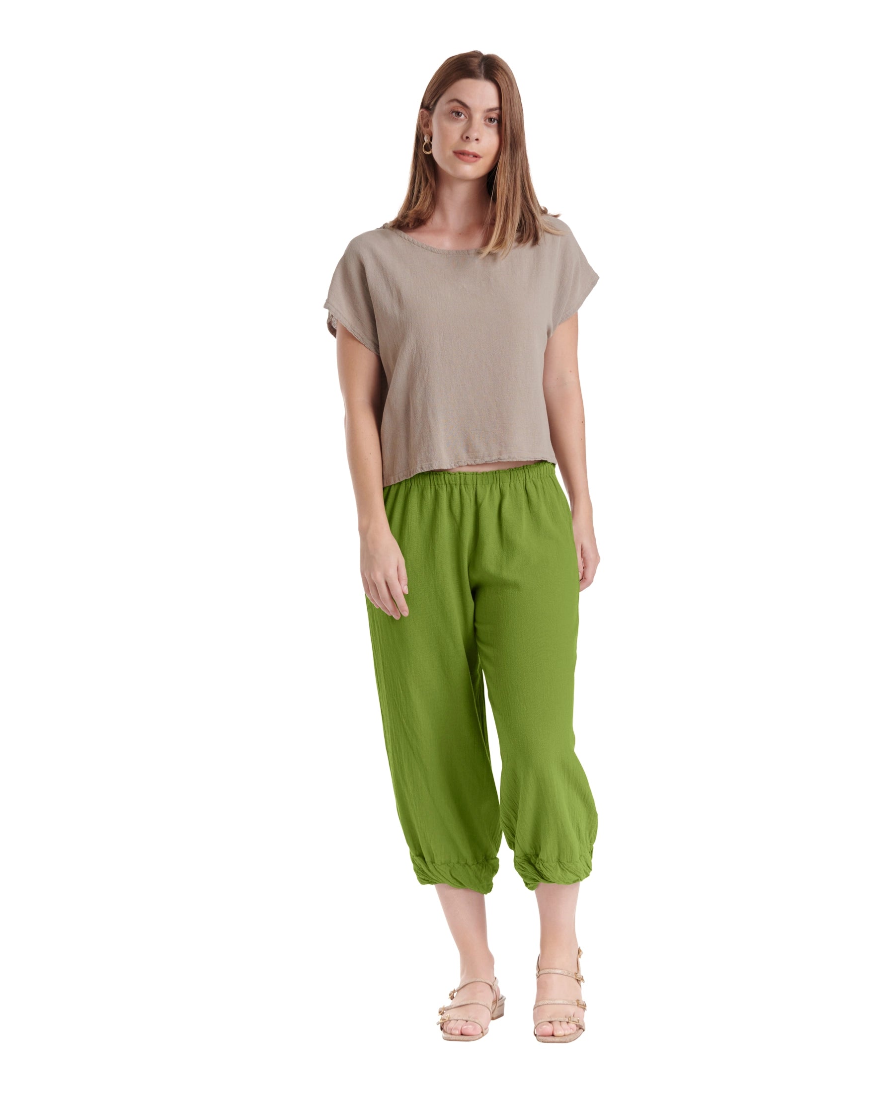 Crystal Cotton Gauze Pants-Oh My Gauze