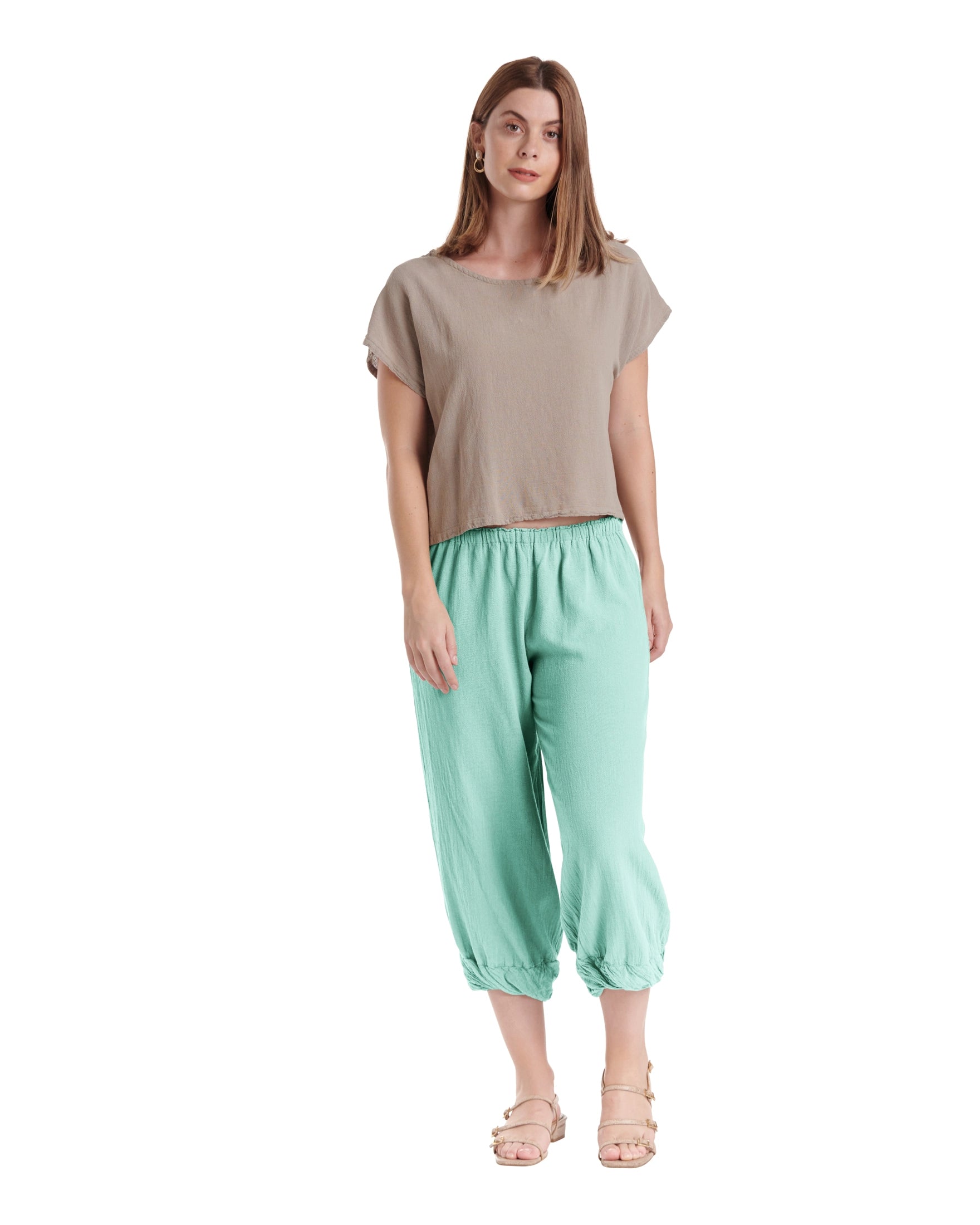 Crystal Cotton Gauze Pants-Oh My Gauze