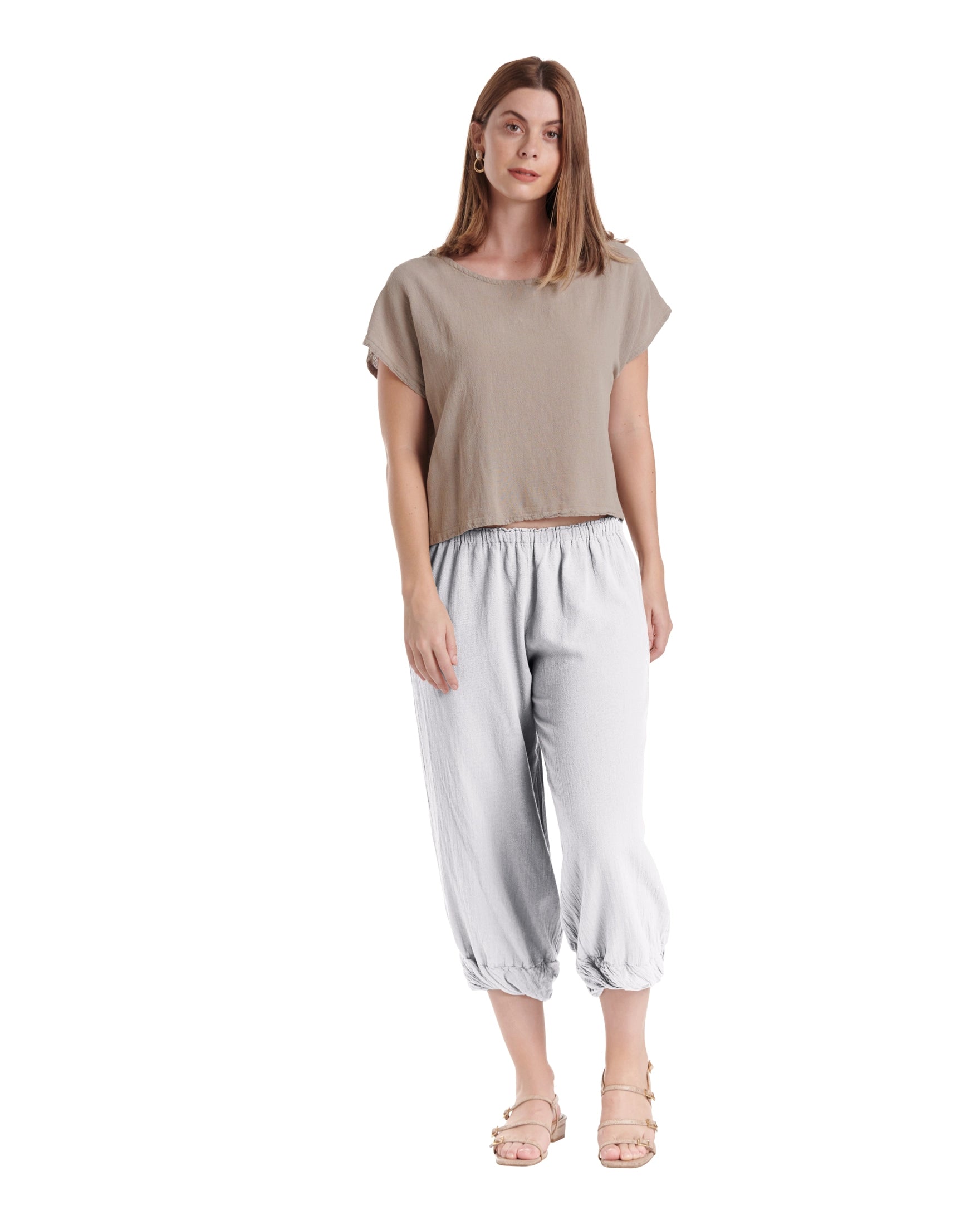 Crystal Cotton Gauze Pants-Oh My Gauze