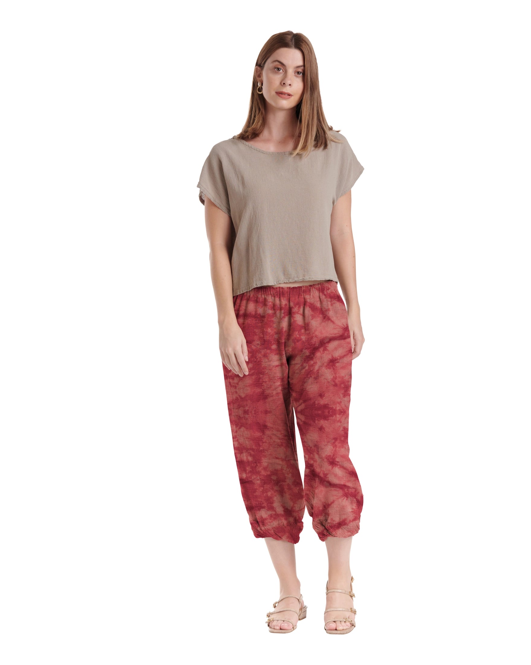Crystal Cotton Gauze Pants-Oh My Gauze